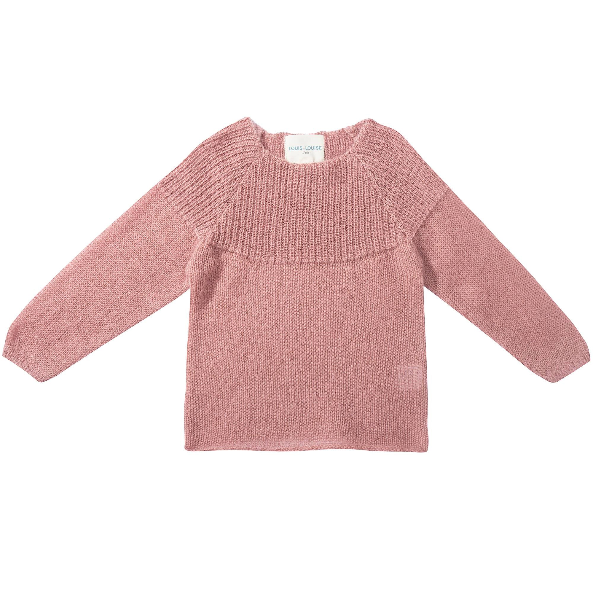 Girls Pink Mohair knitted Swesters