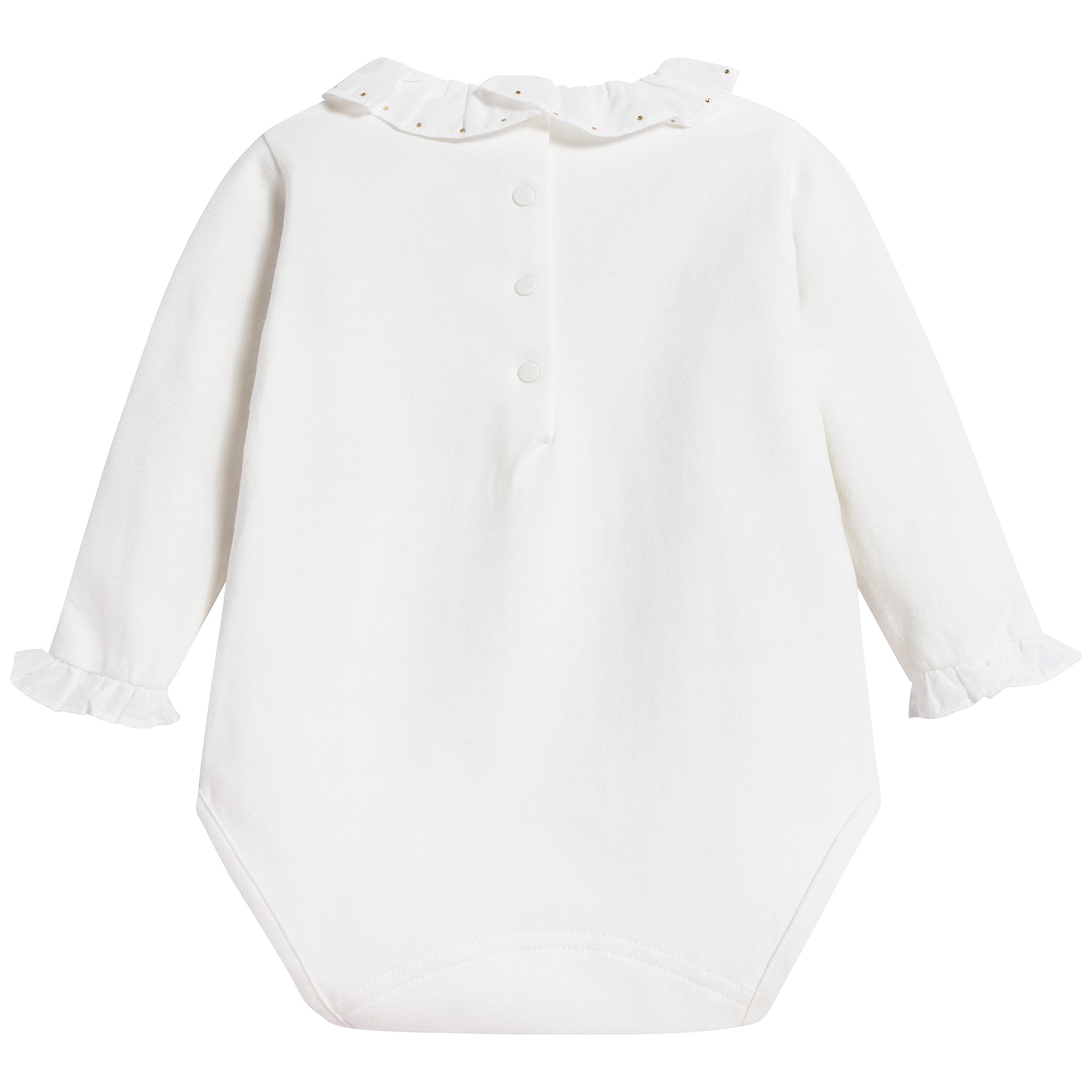 Baby Girls Nacre Cotton Babysuit