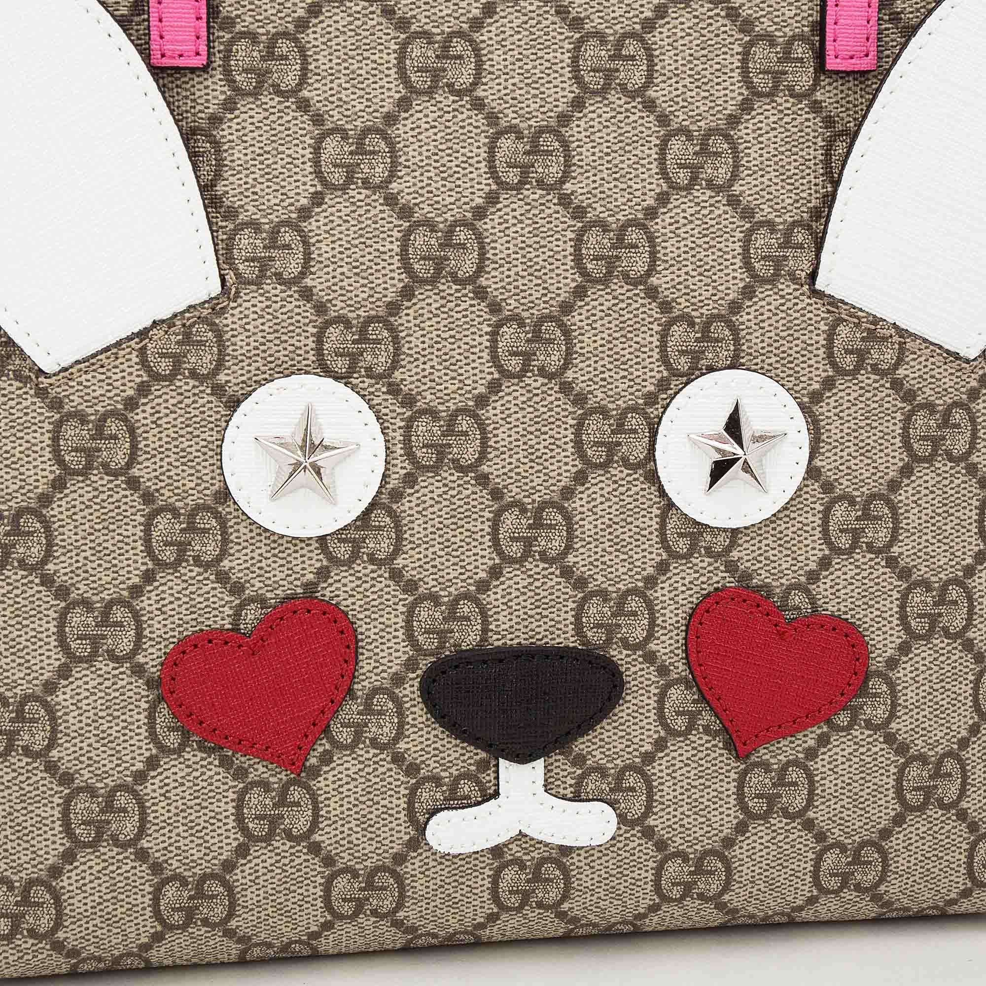 Gurls Light Brown Bear Trims Handbag