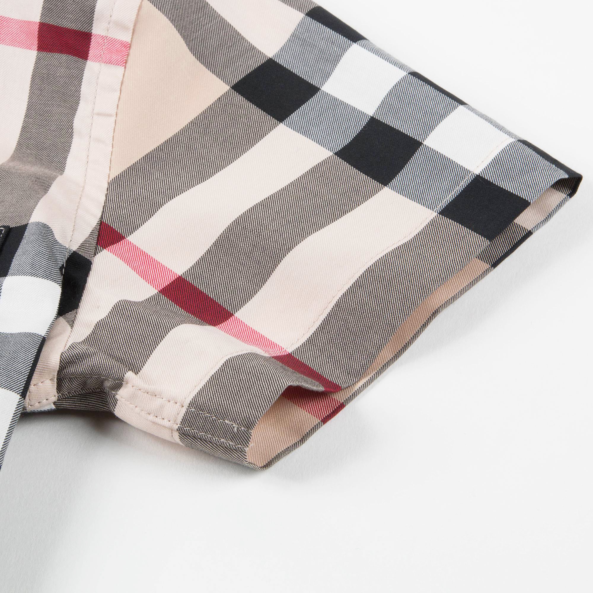Girls Beige Check Polo Shirt