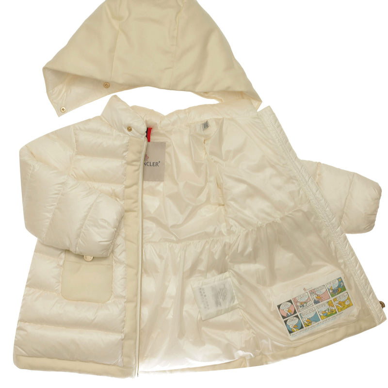 Baby Girls White Patch Pocket Padded Down 'Ramla'Jacket - CÉMAROSE | Children's Fashion Store - 3