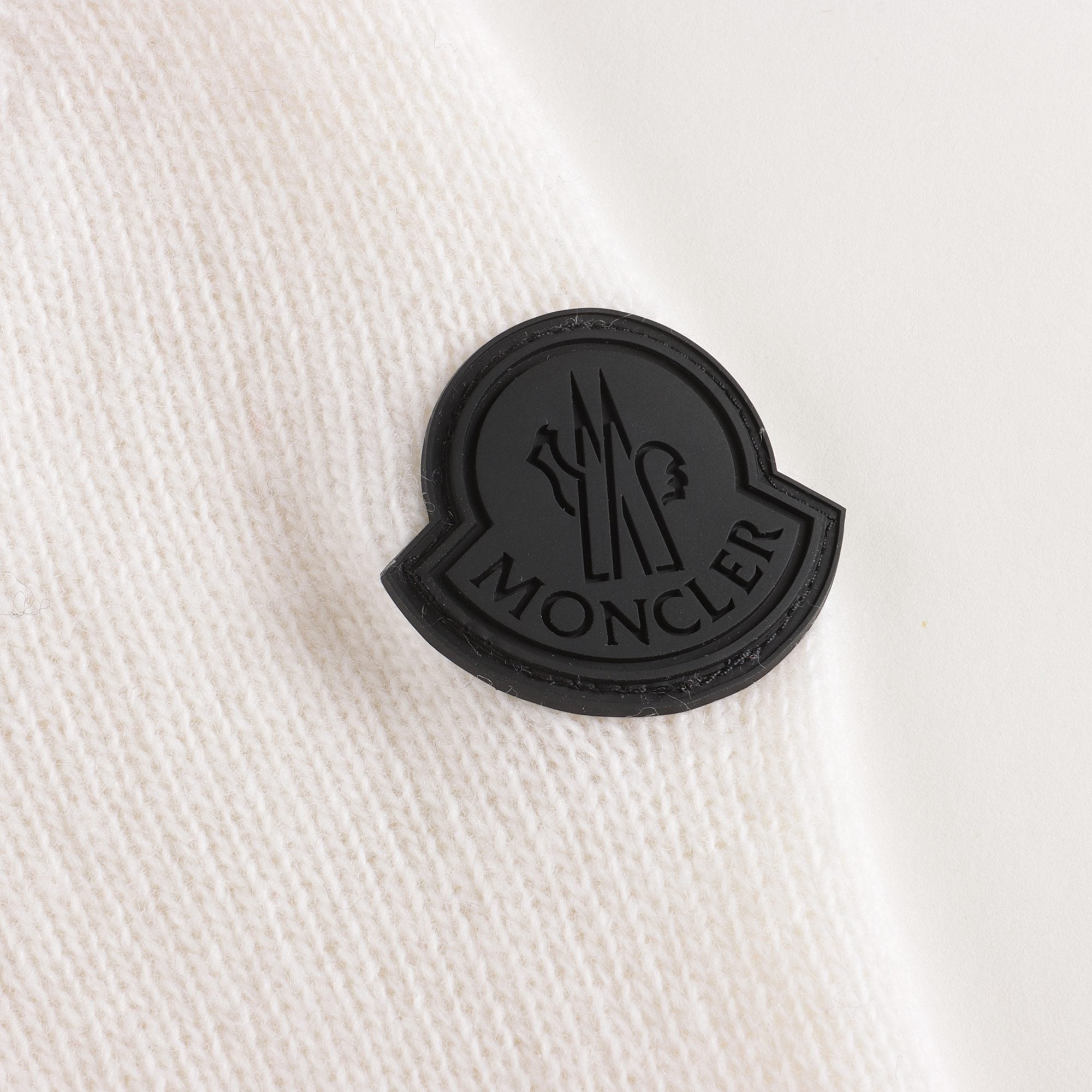 Girls White Logo Wool Sweater