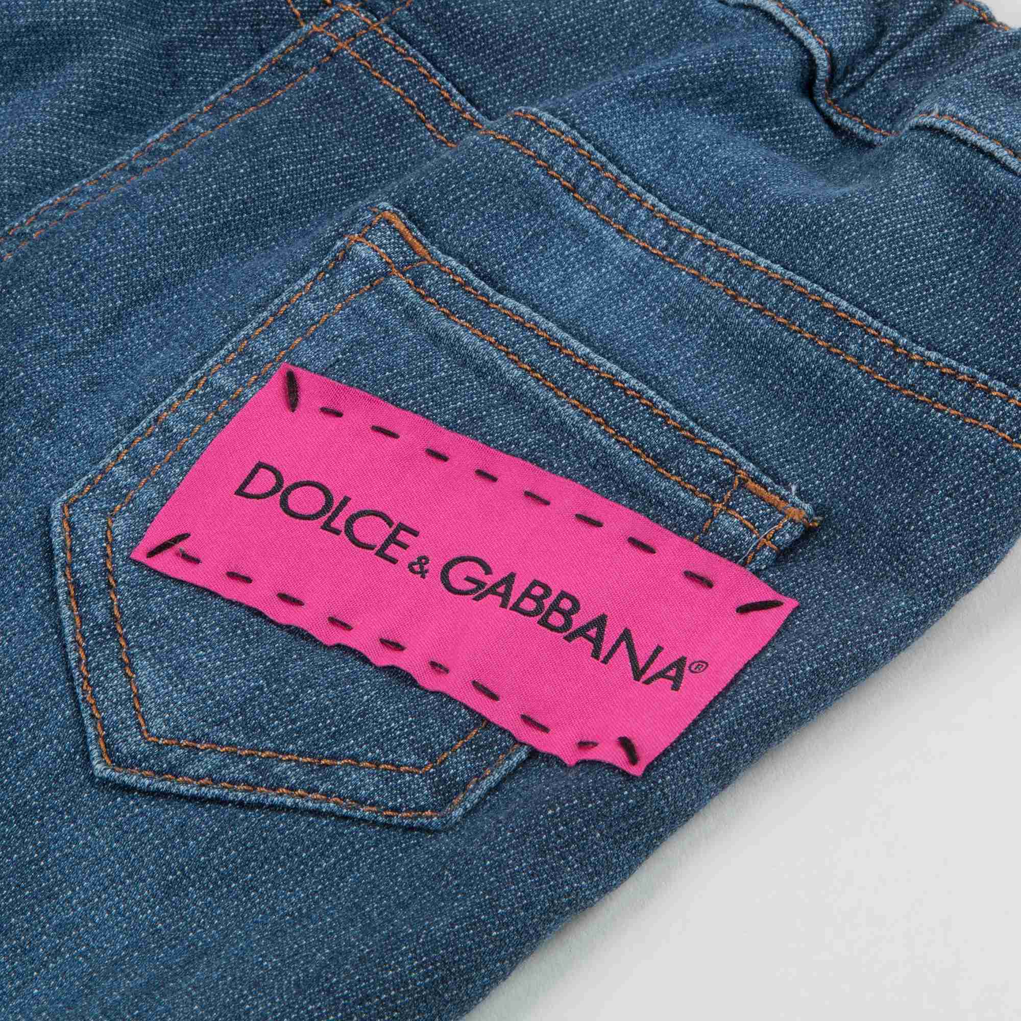 Baby Girls Blue Jean Cotton Trousers