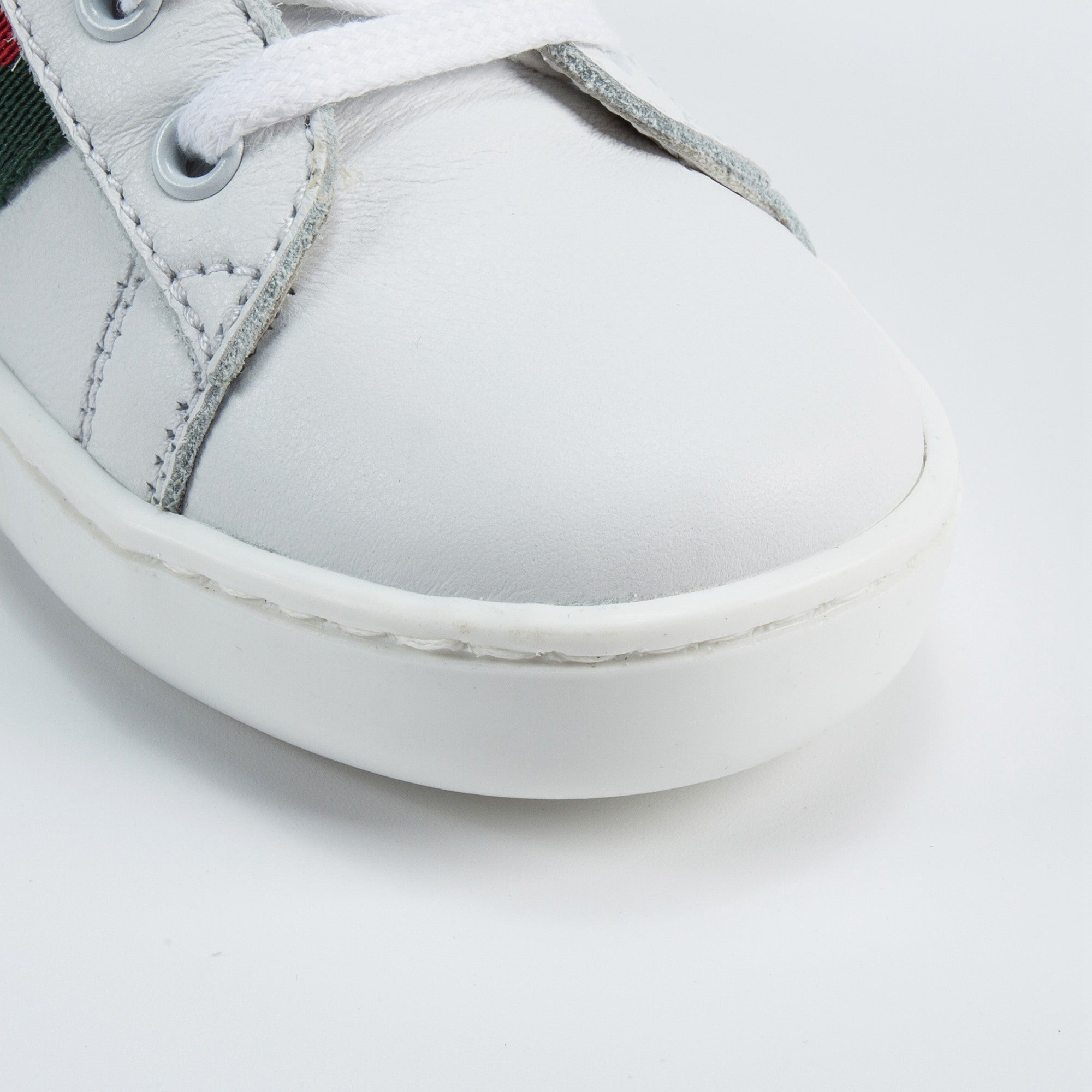 Girls & Boys White Leather Shoes