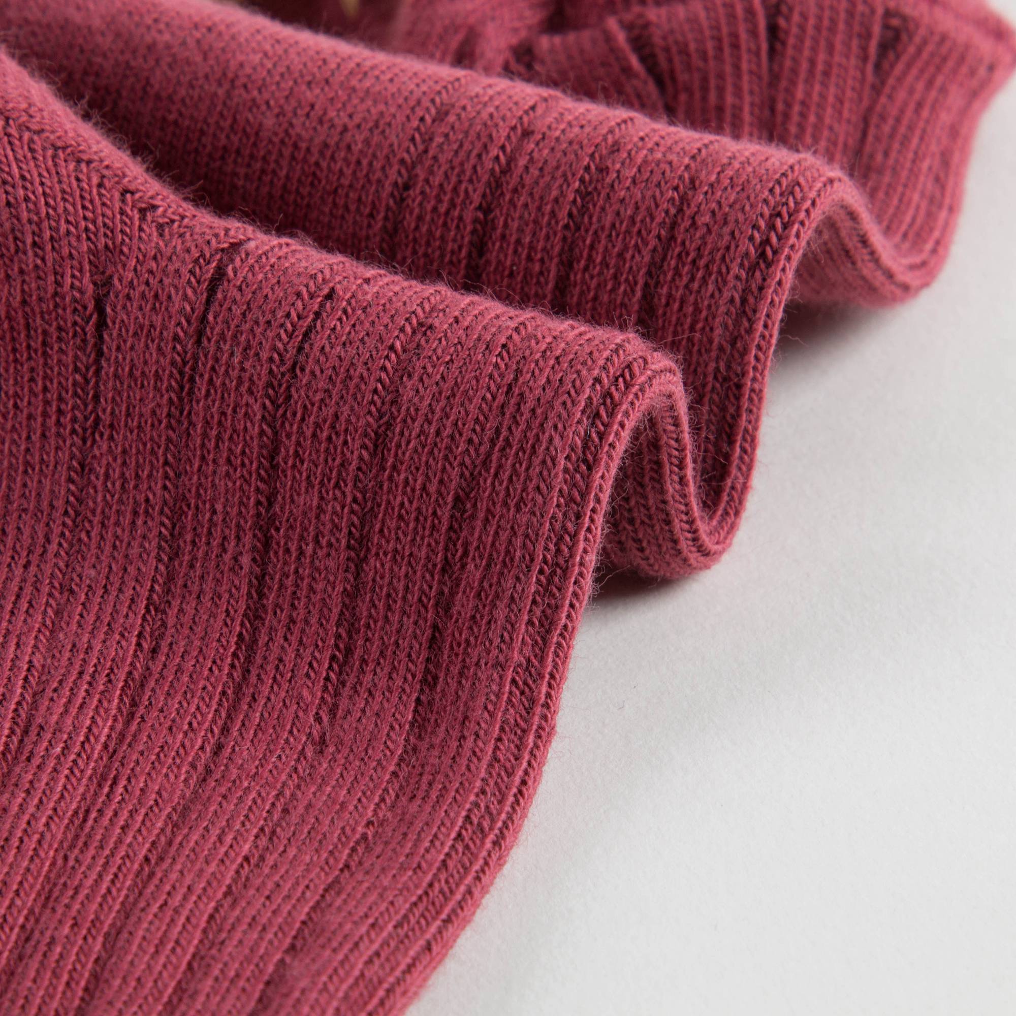 Girls Plum Cotton Rib Ankle Socks