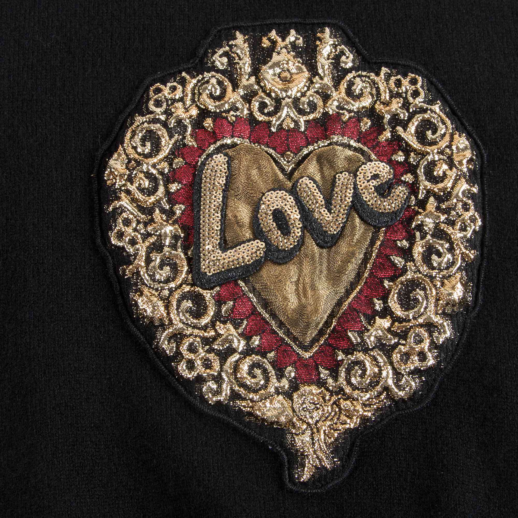 Girls Black "Love" Sweater
