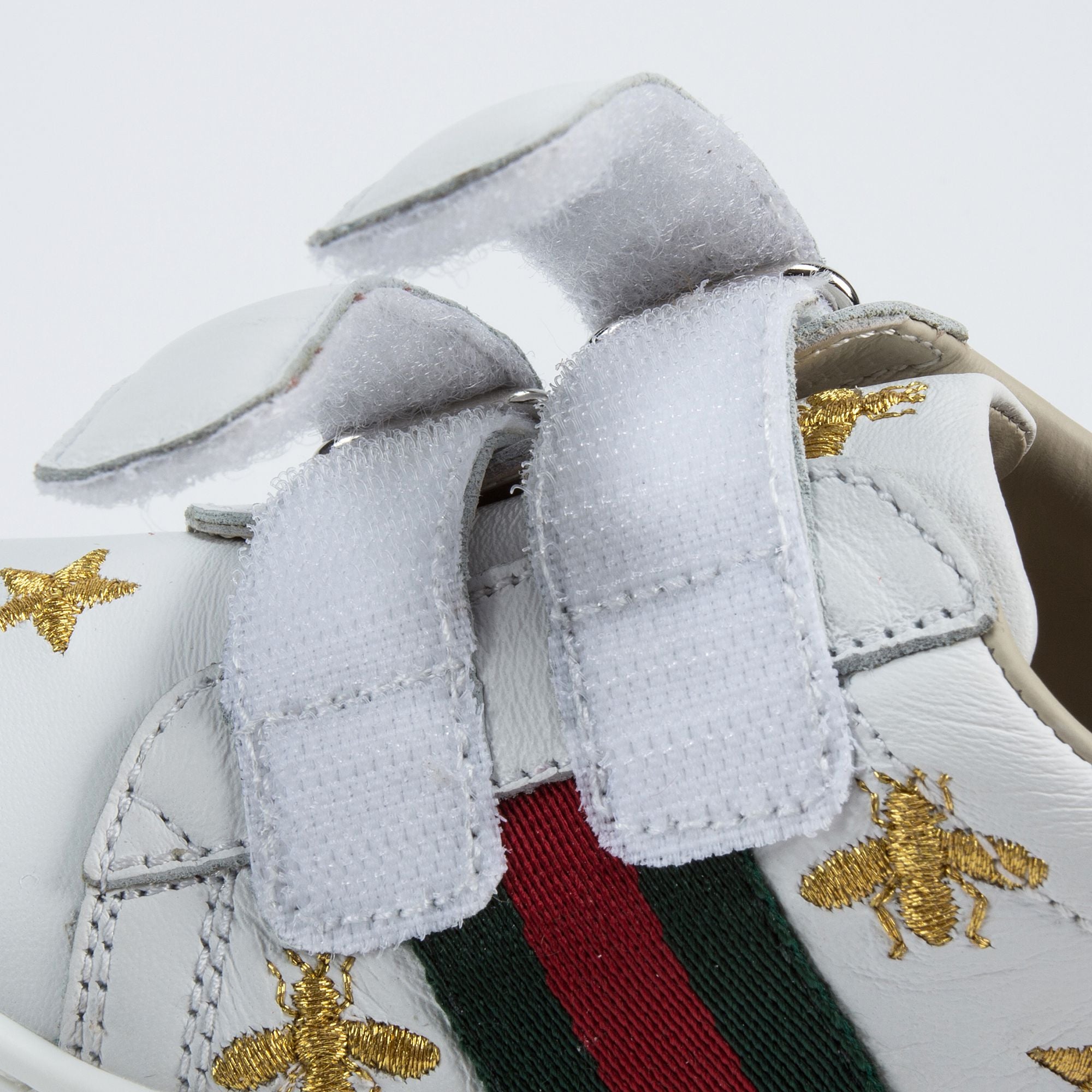 Girls & Boys White Velcro Leather Board Shoes