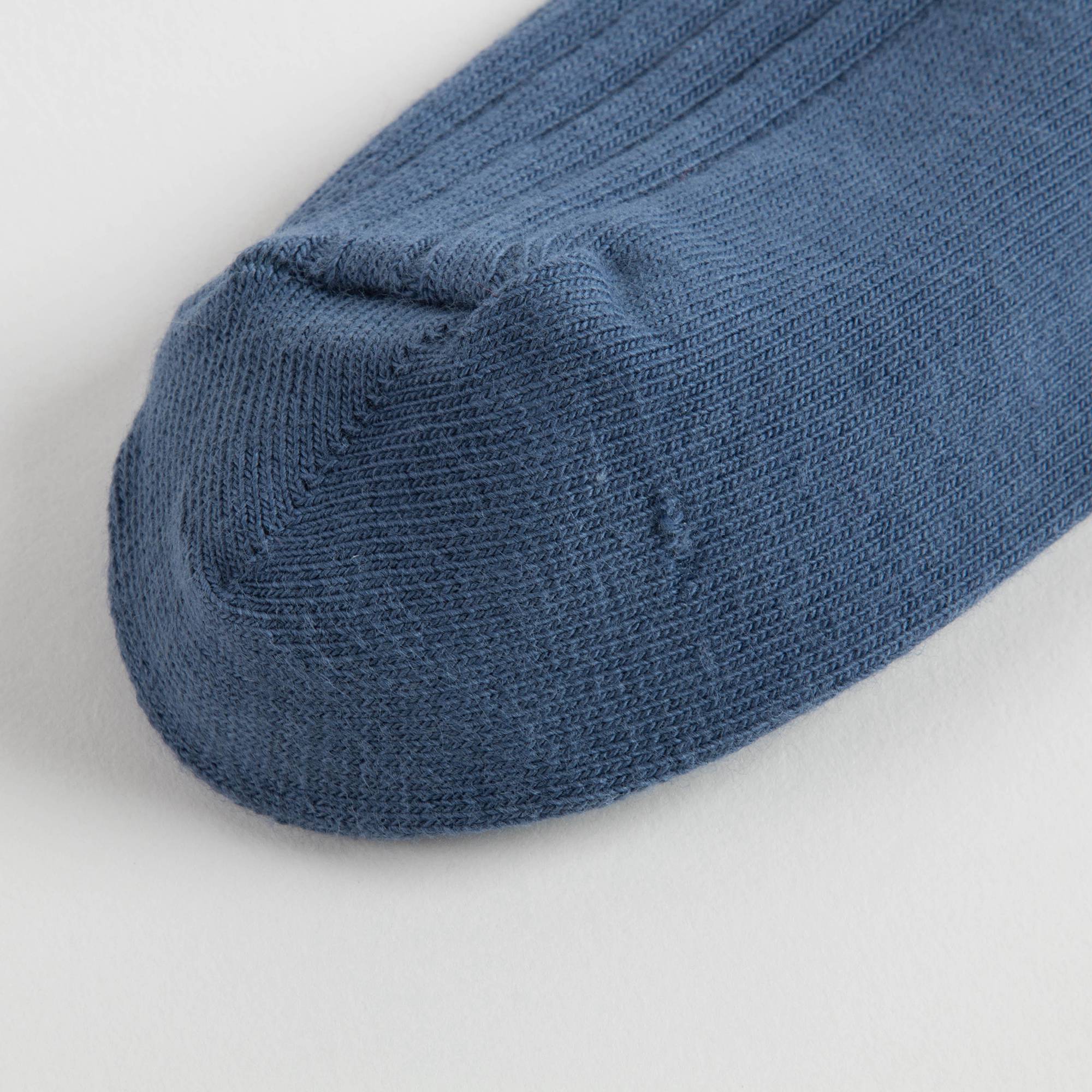 Girls Airforce Blue Cotton Rib Ankle Socks