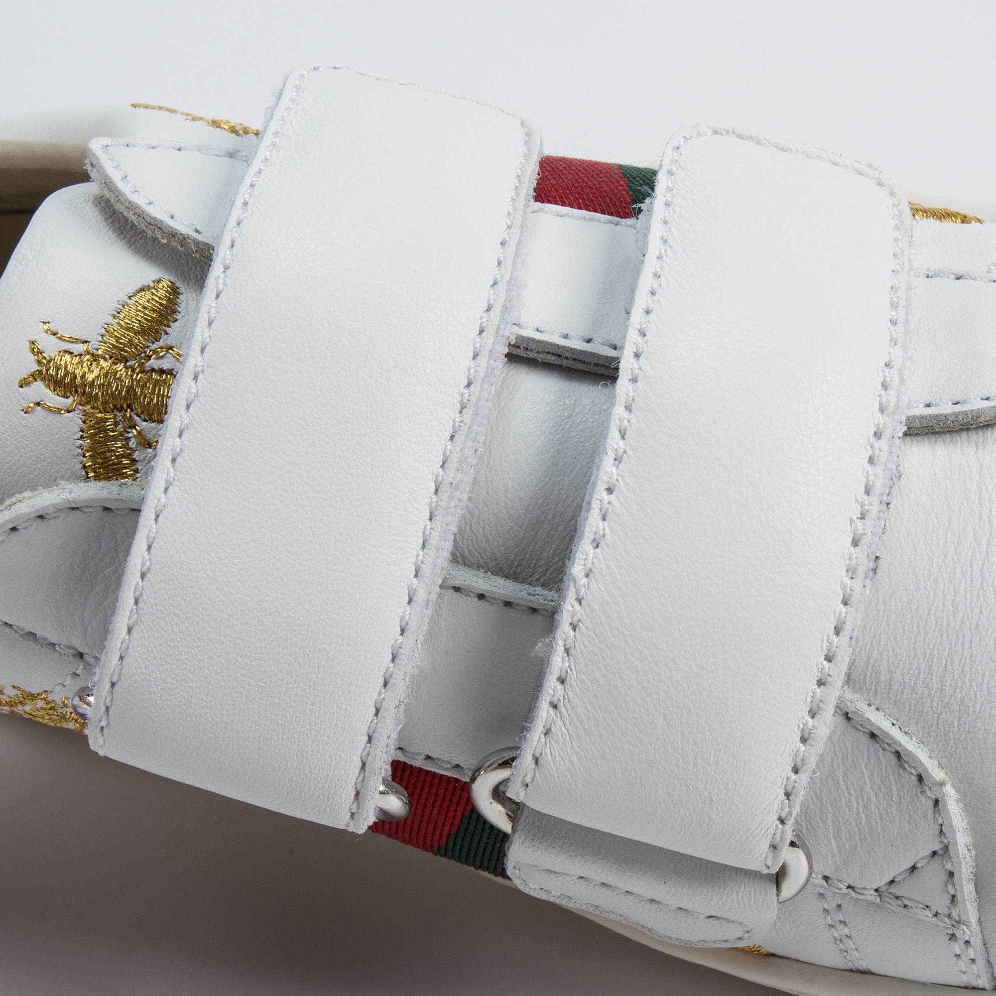 Girls & Boys White Velcro Leather Board Shoes