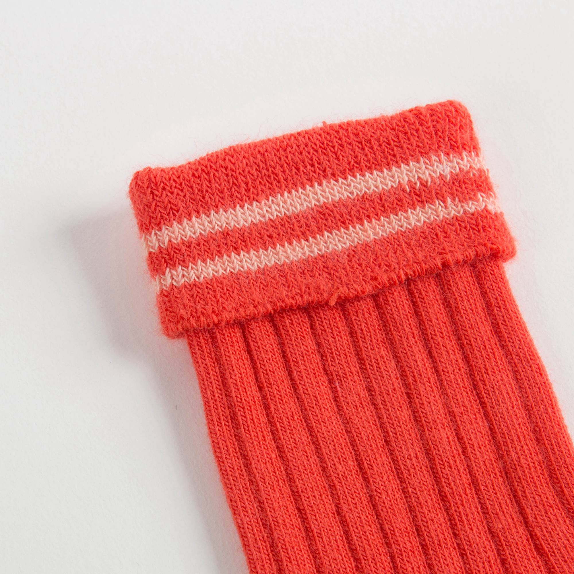 Girls Raspberry Cotton Rib Ankle Socks