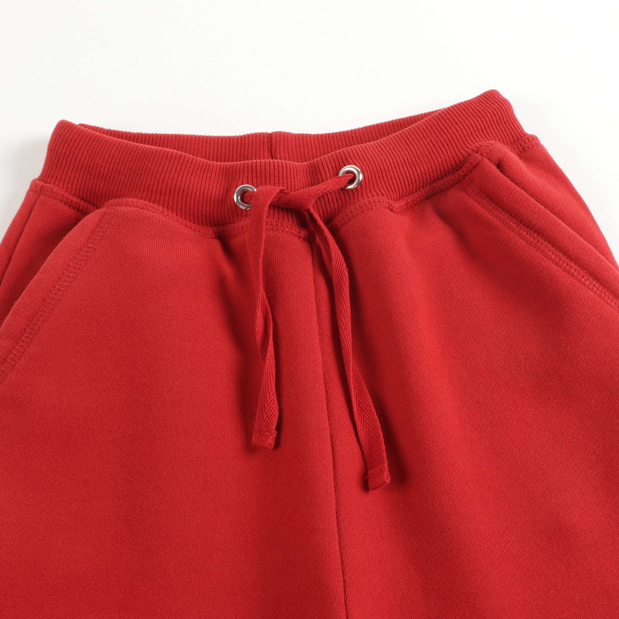Girls Red Cotton Joggers
