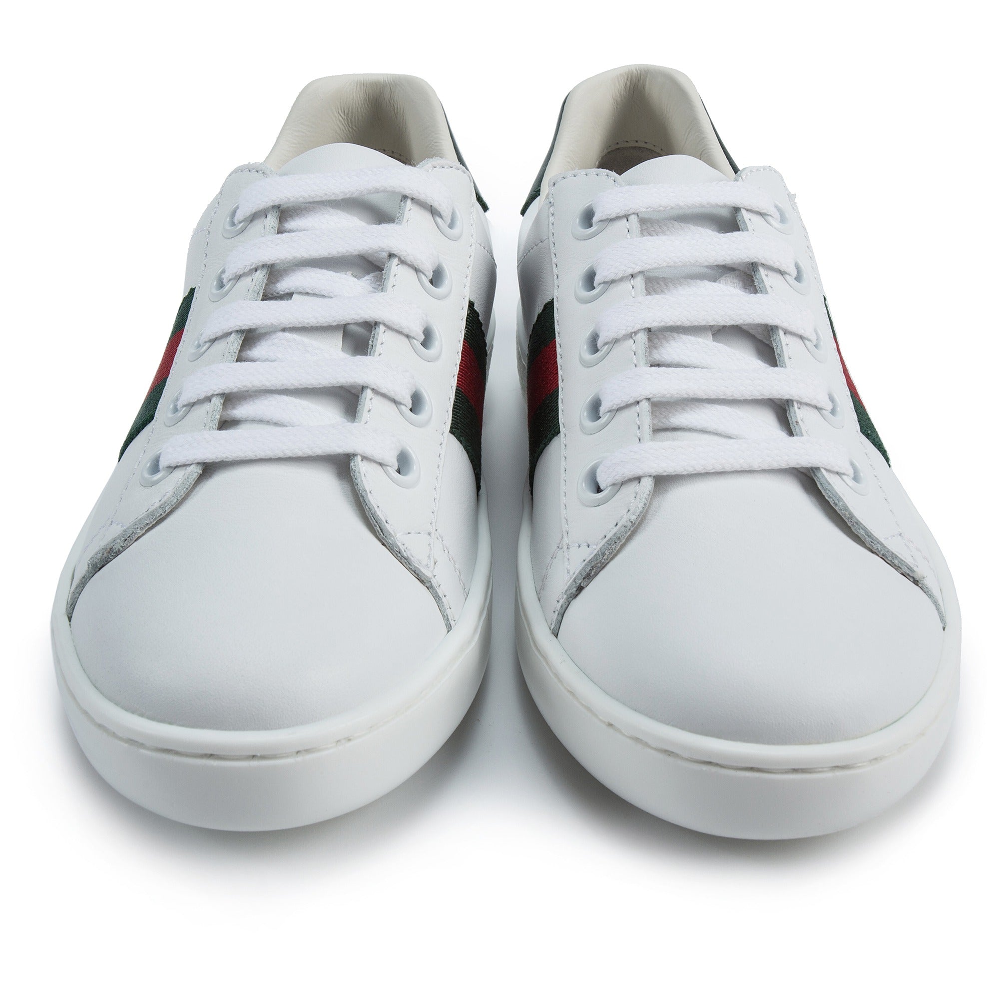 Girls & Boys White Leather Shoes