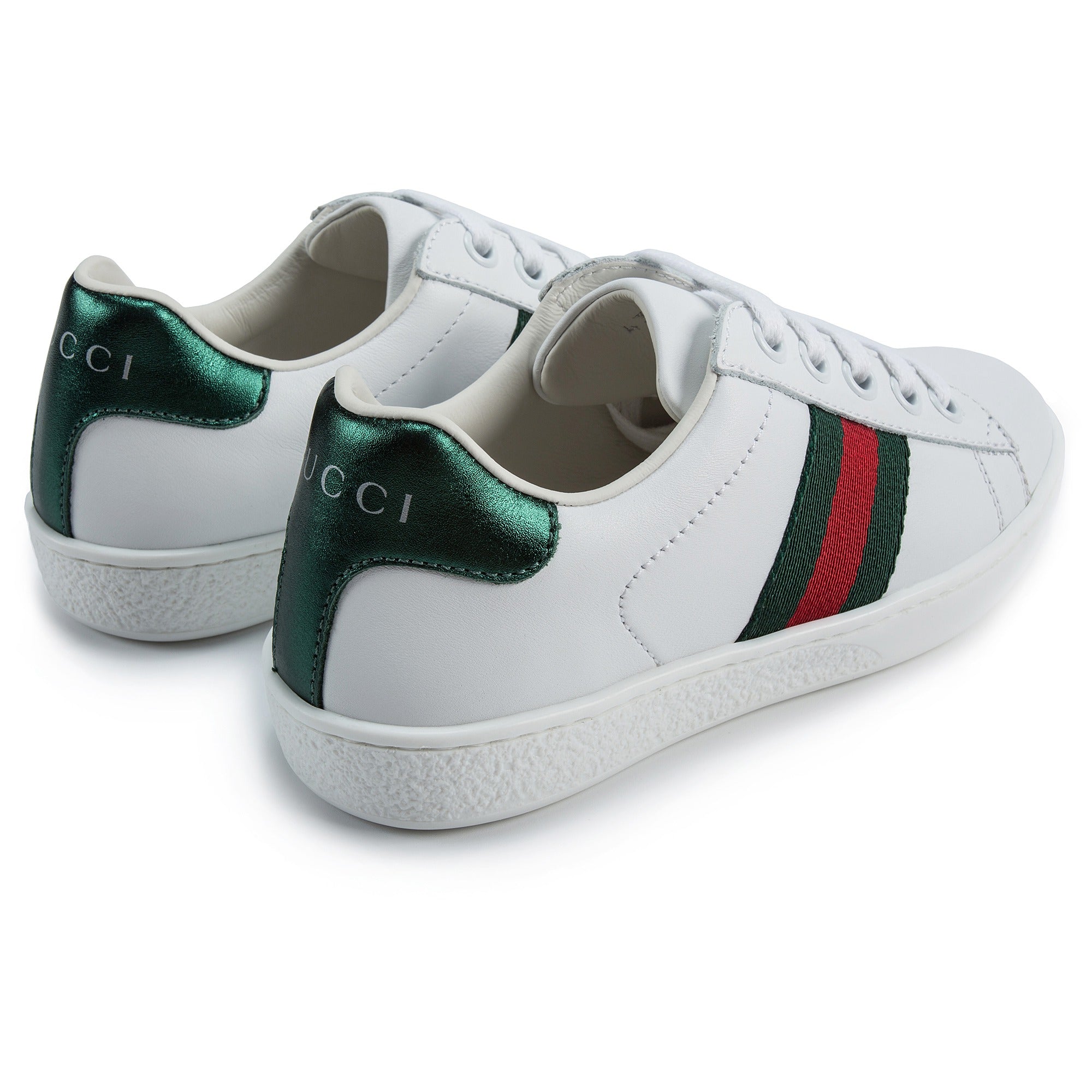 Girls & Boys White Leather Shoes