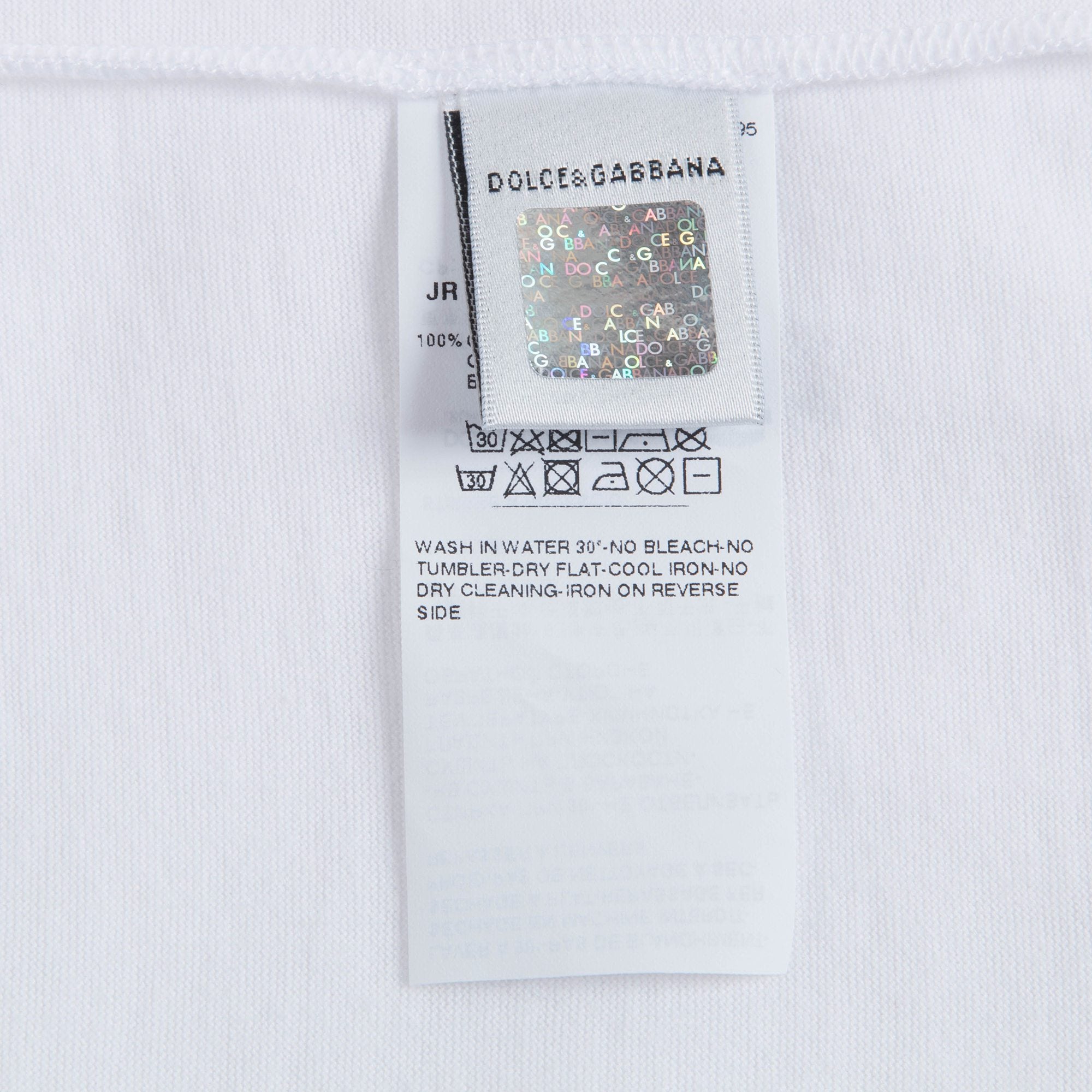 Girls White Cotton T-shirt
