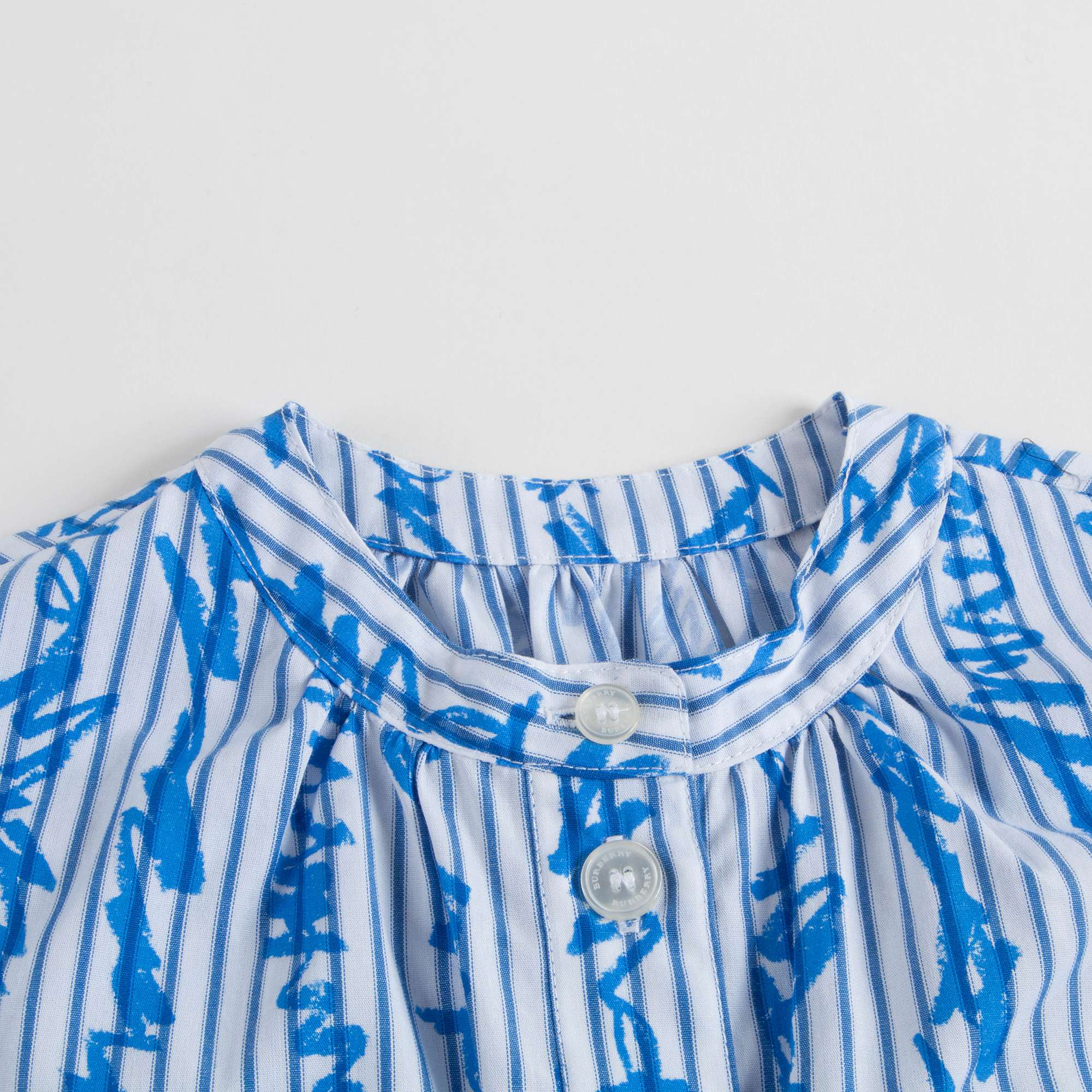 Girls Bright Blue Cotton Shirt