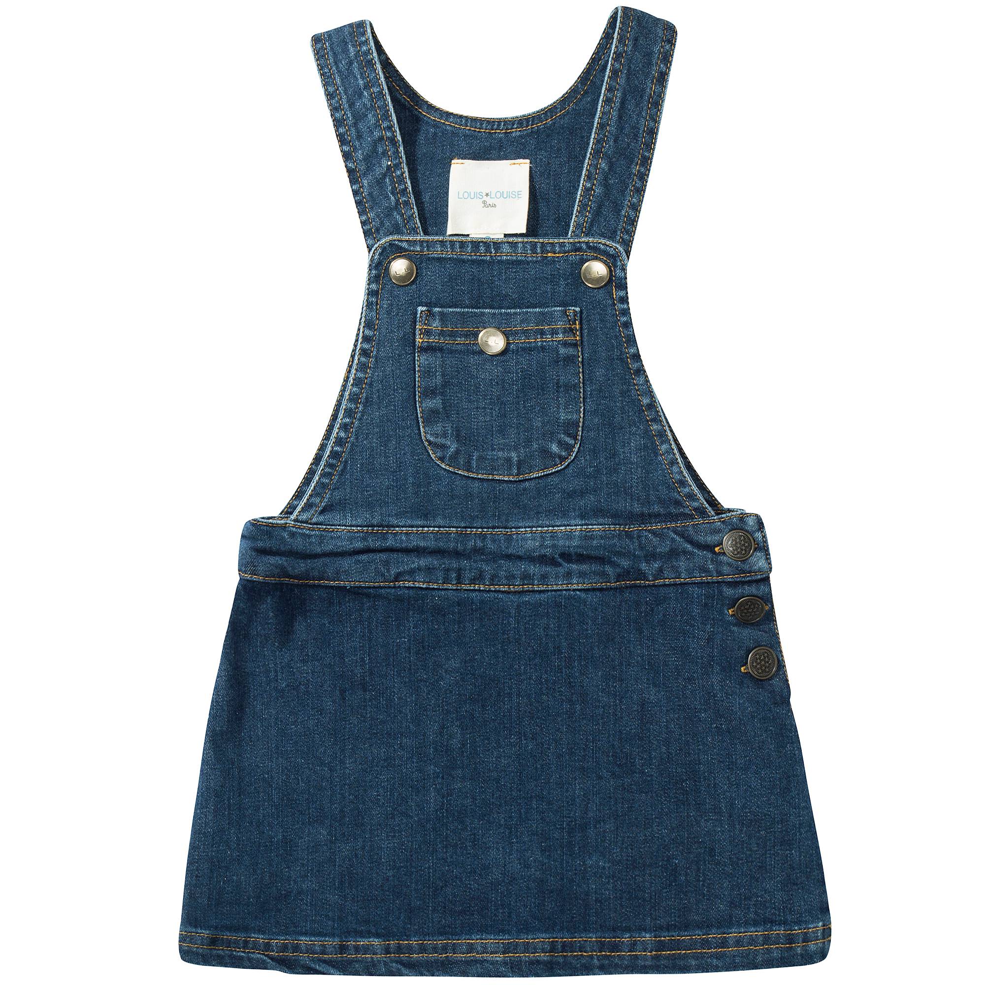 Girls Blue Denim Cotton Dress