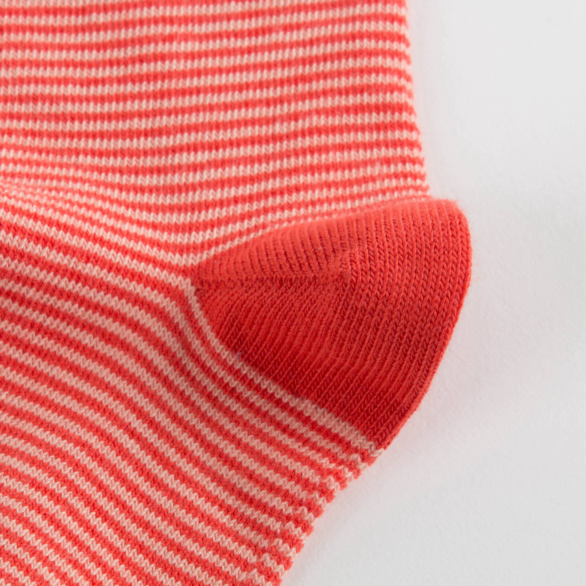 Girls Apricot Stripe Cotton Socks