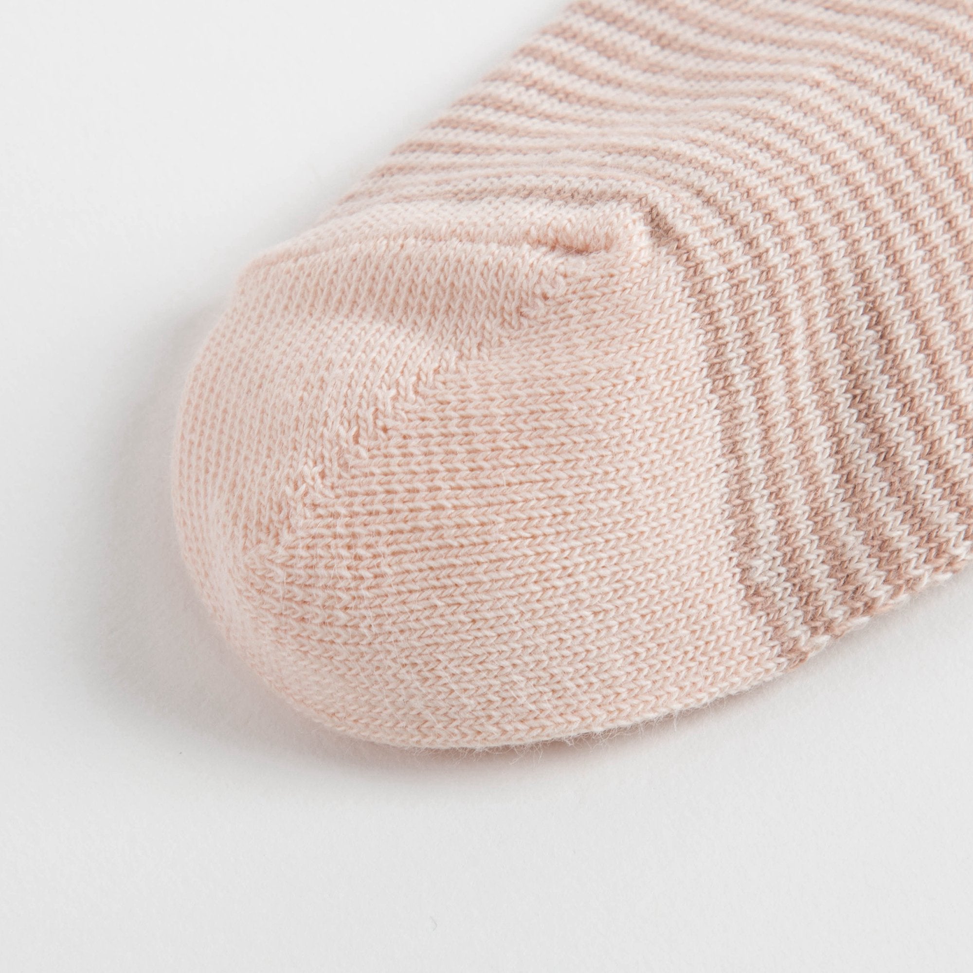 Girls Cream Stripe Cotton Socks