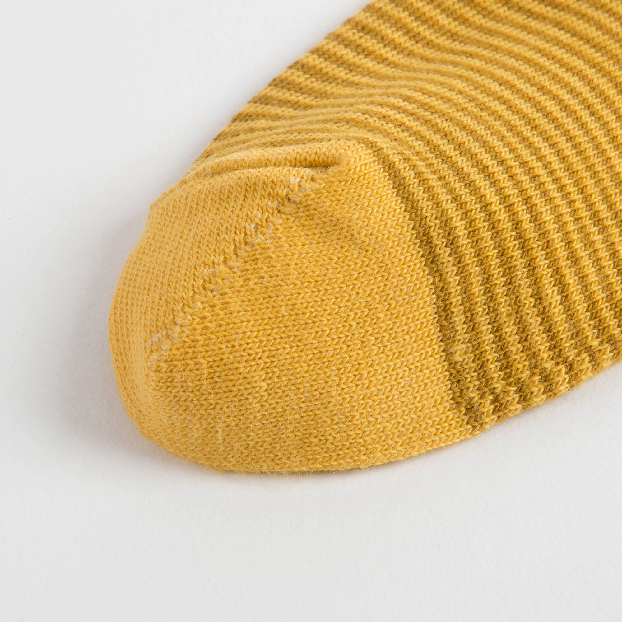 Girls Yellow Stripe Cotton Socks