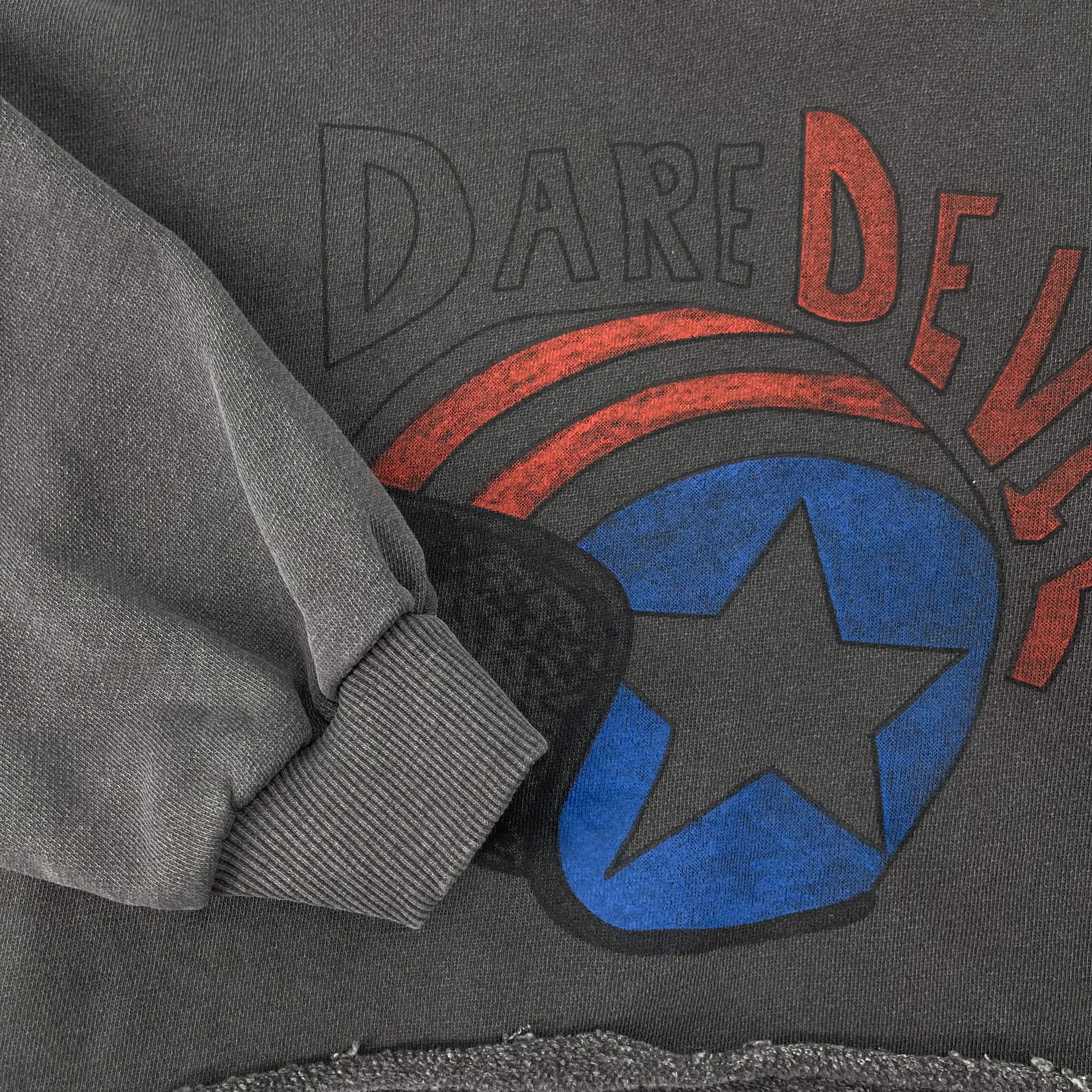 Girls Charcoal Printed Cotton Sweatshirt