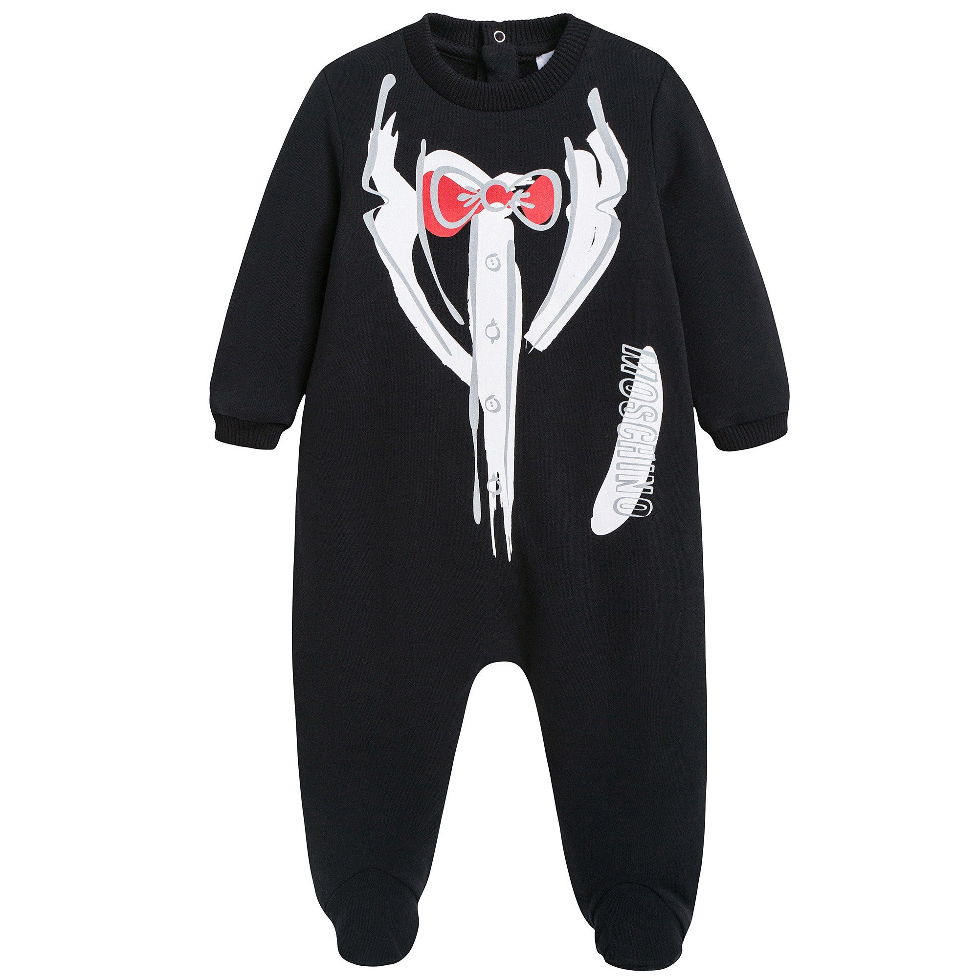 Baby Boys Black Babygrow & Bib Baby Gift Set