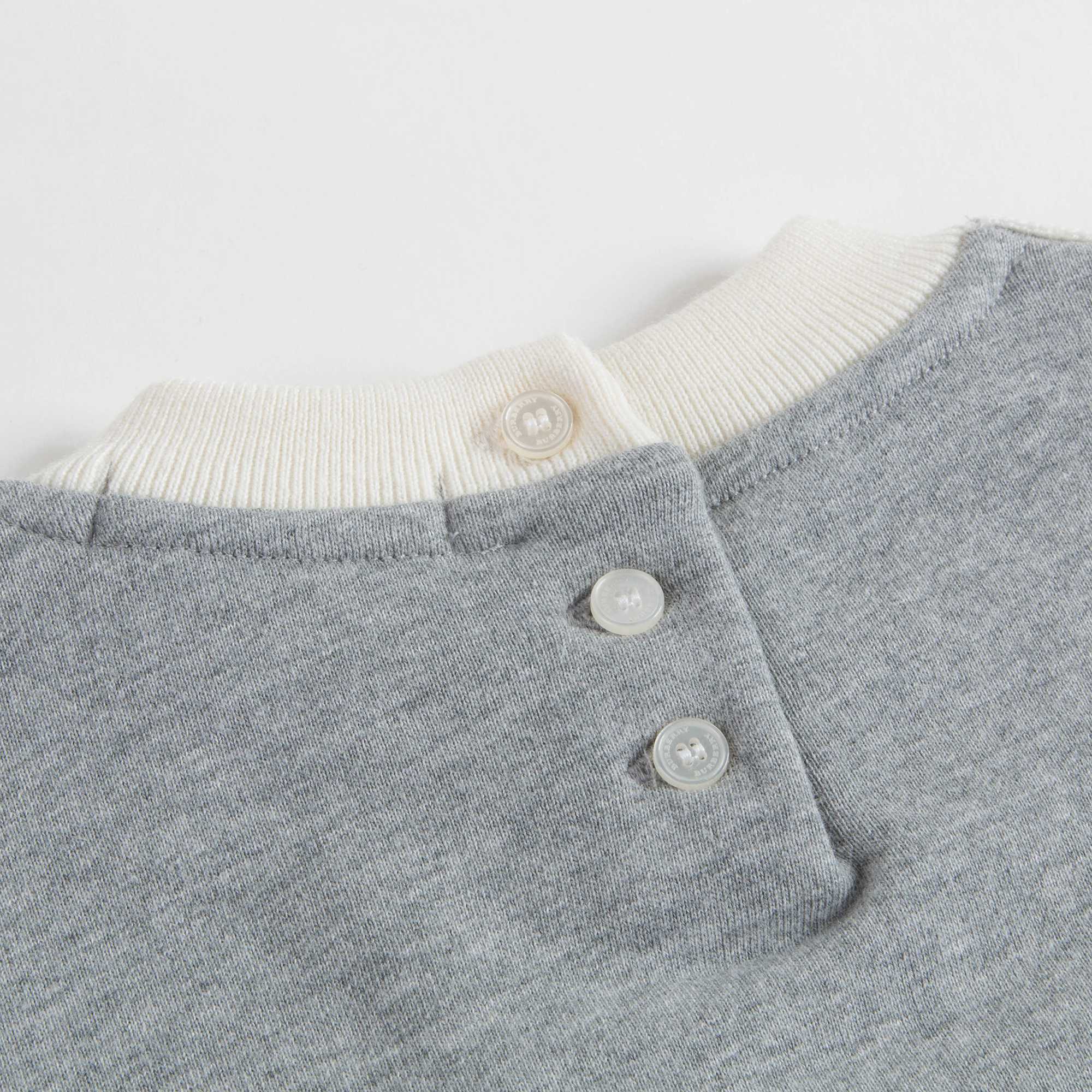Baby Boys Grey Melange Cotton Sweatshirt