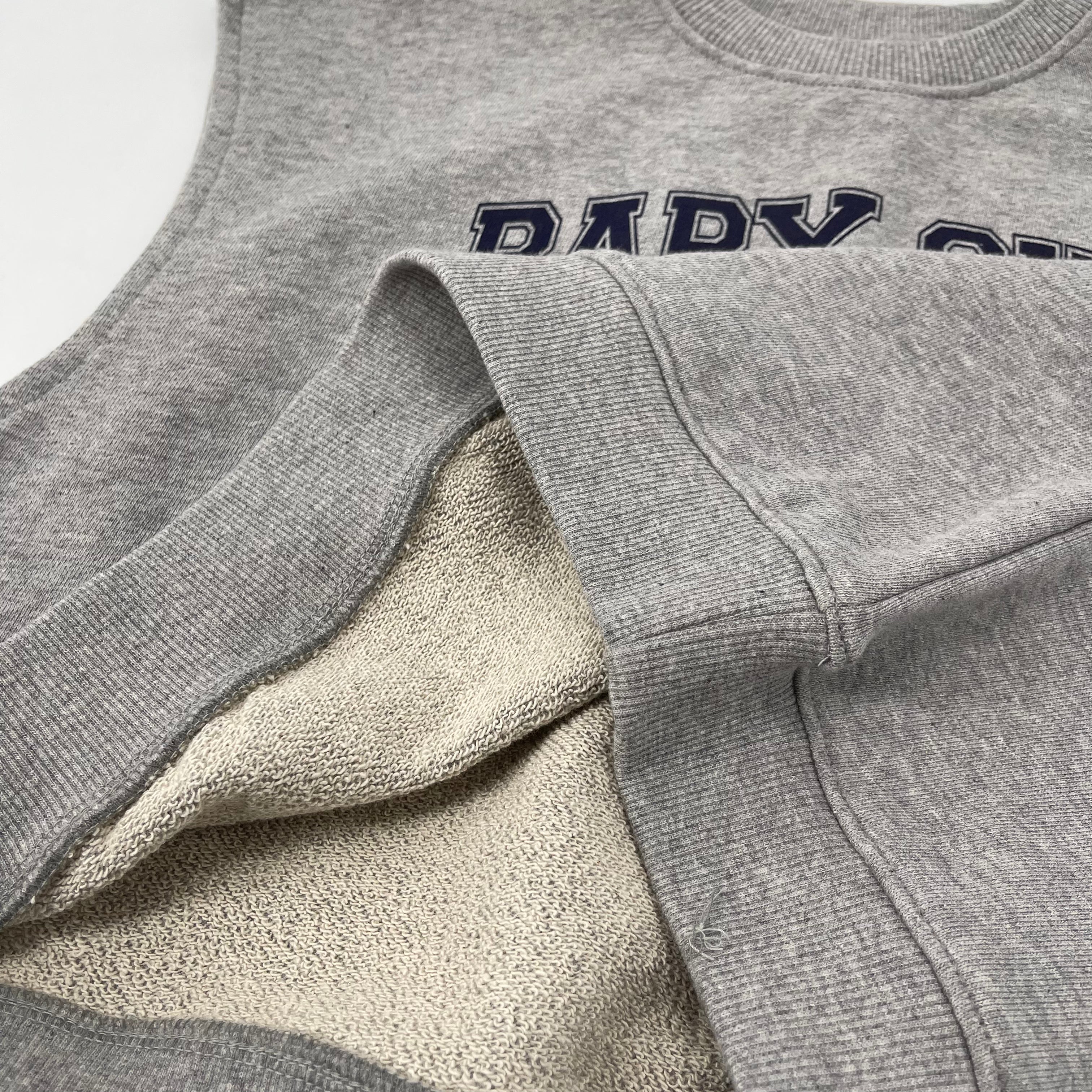 Girls Grey Logo Cotton Vest