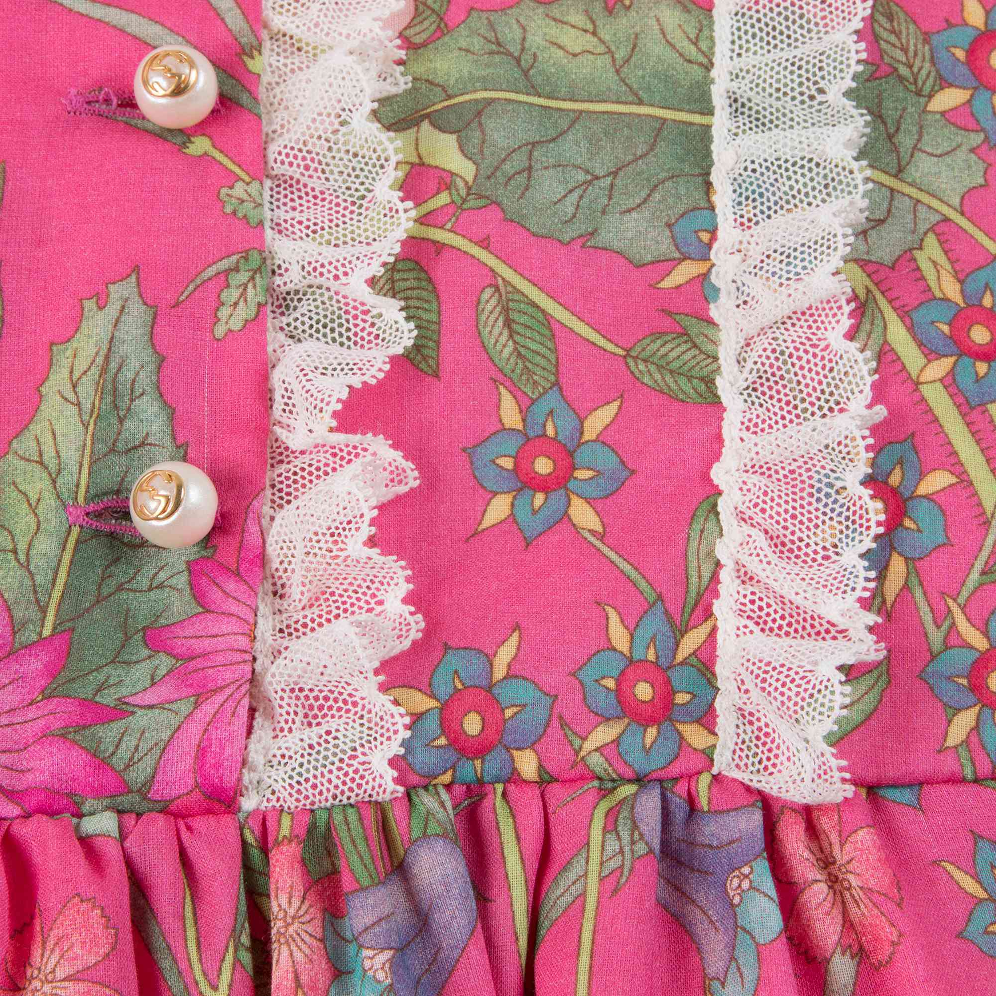 Girls Pink Printed Dress
