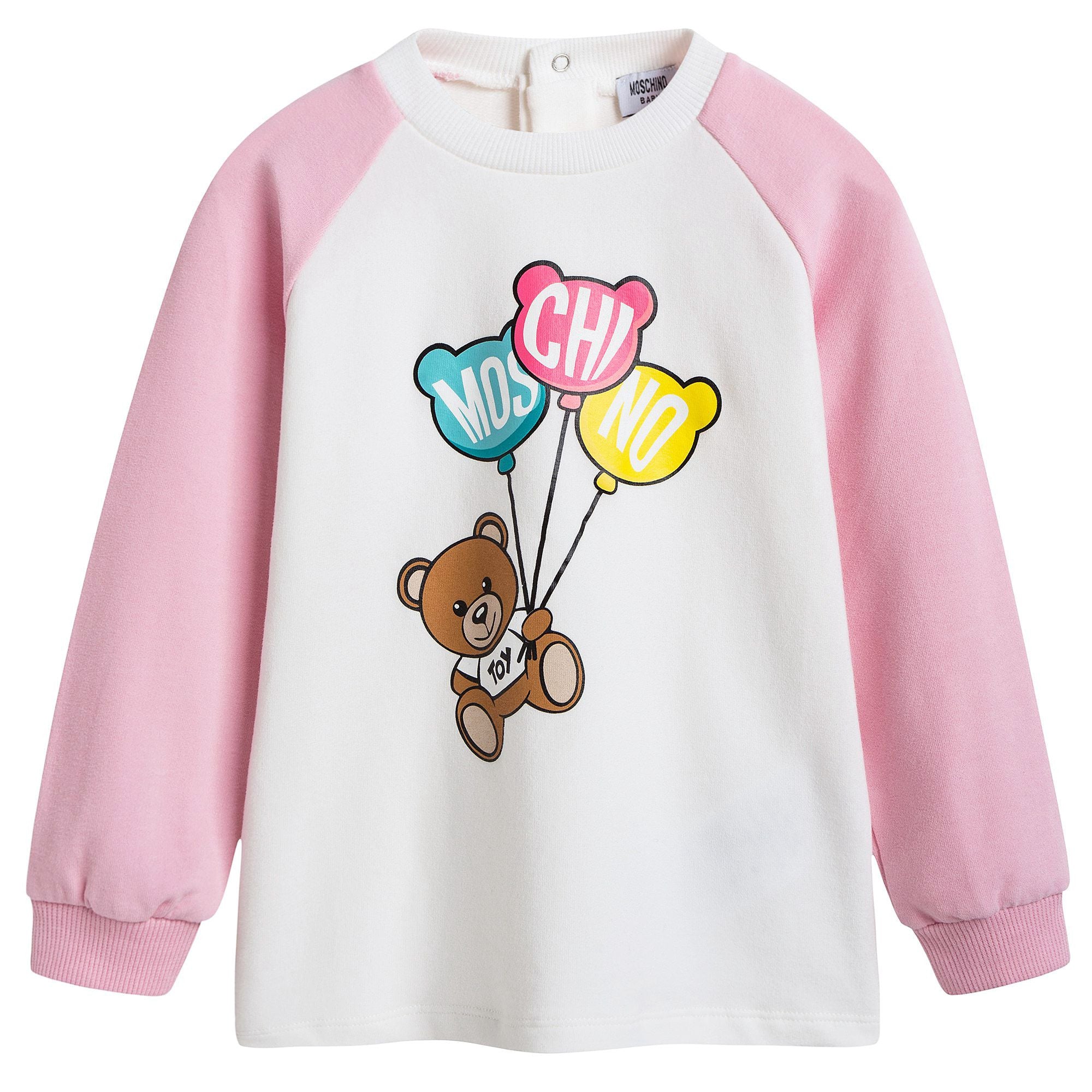 Baby Girls Pink Cotton Teddy Tracksuit