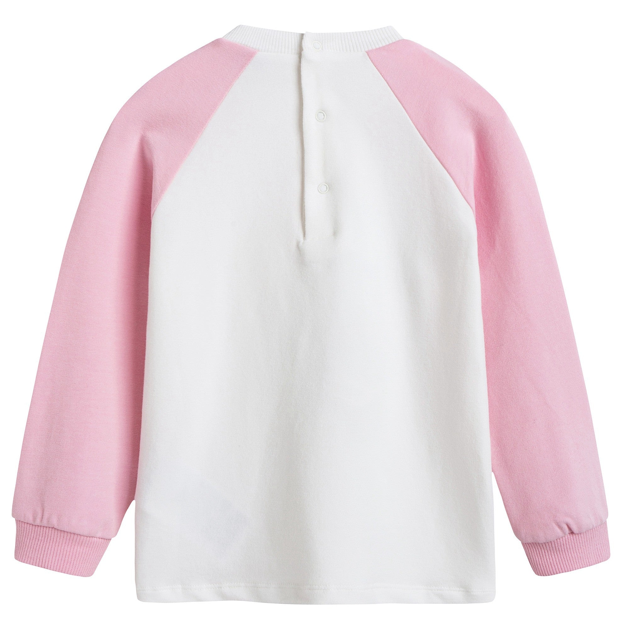Baby Girls Pink Cotton Teddy Tracksuit