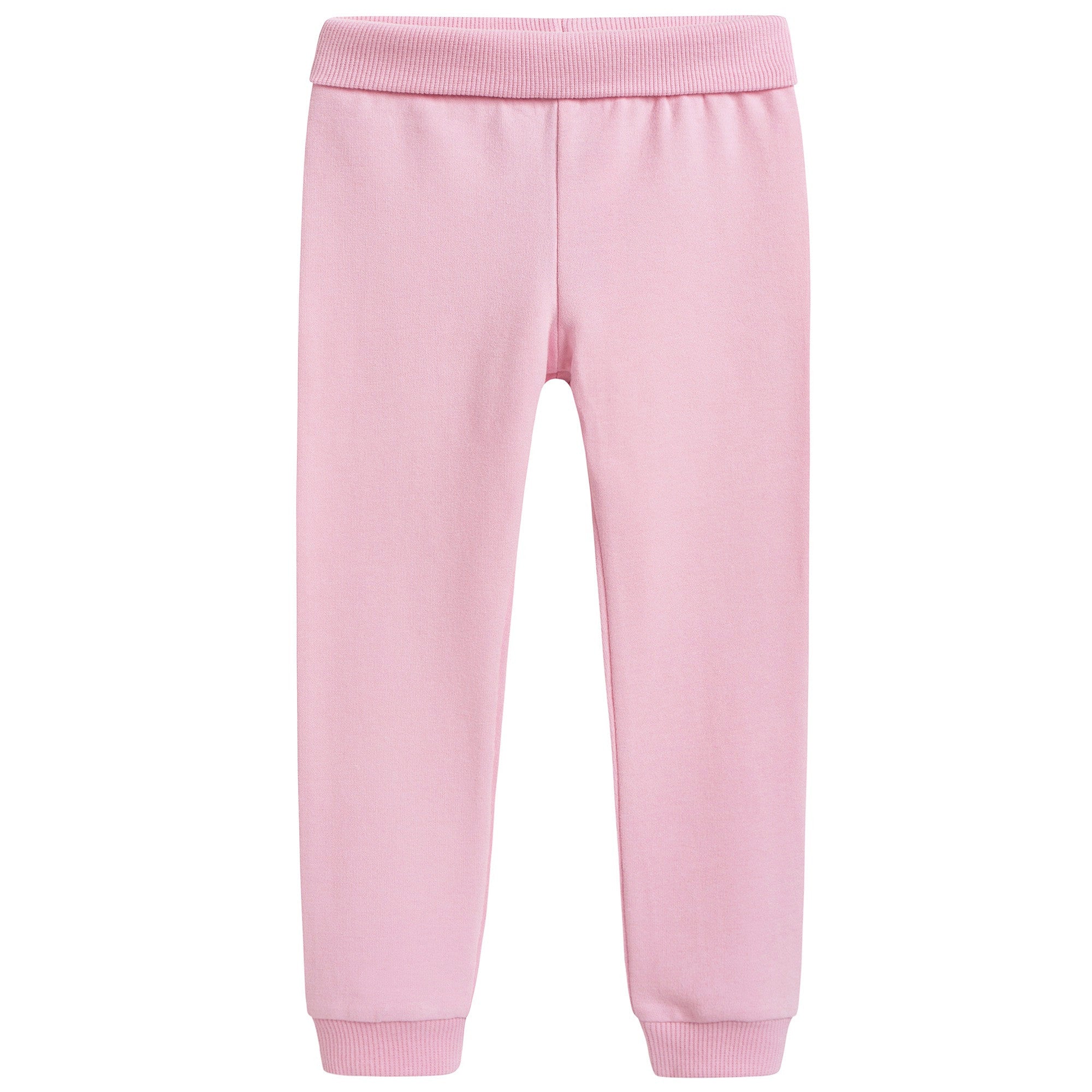 Baby Girls Pink Cotton Teddy Tracksuit