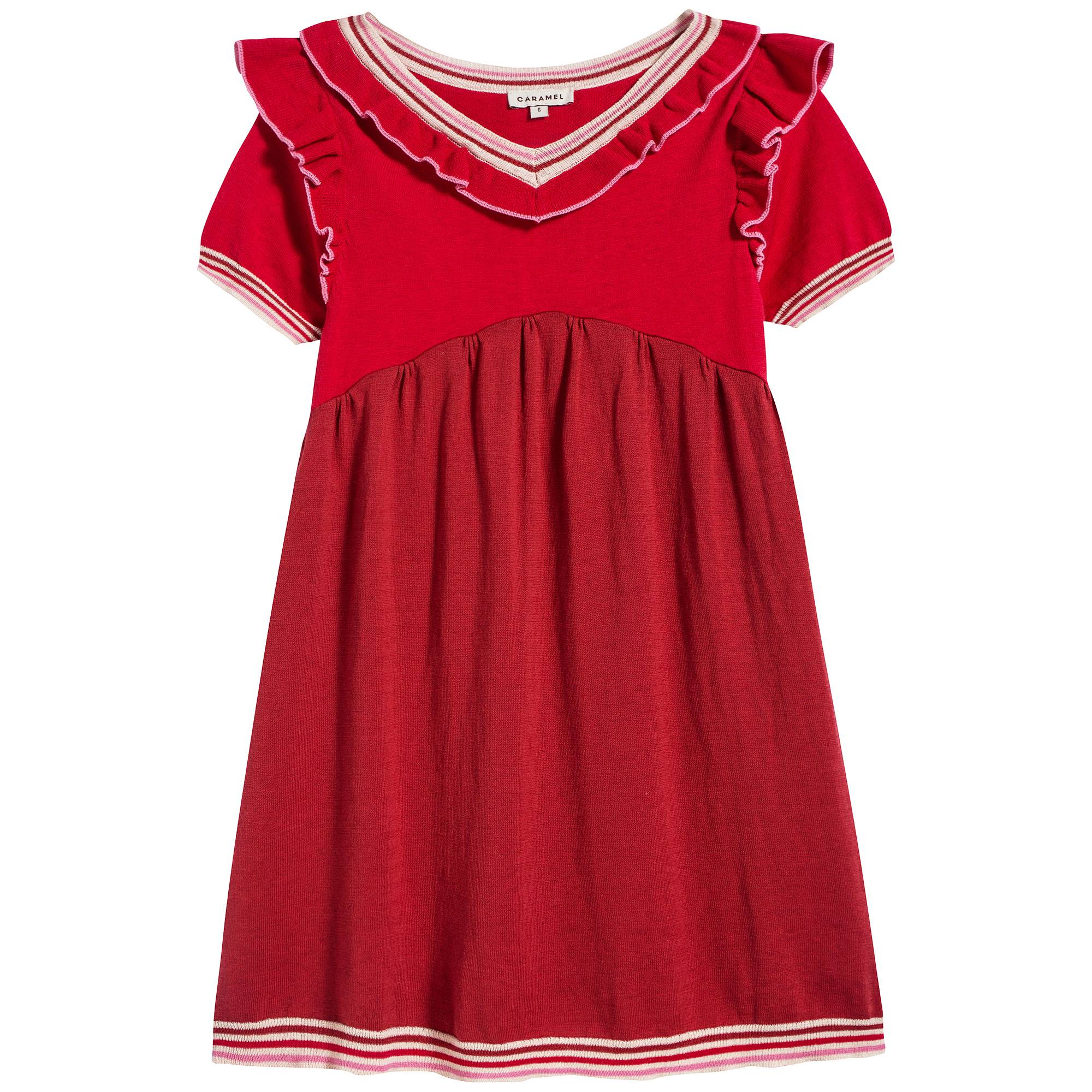 Girls Berry Cotton Dress