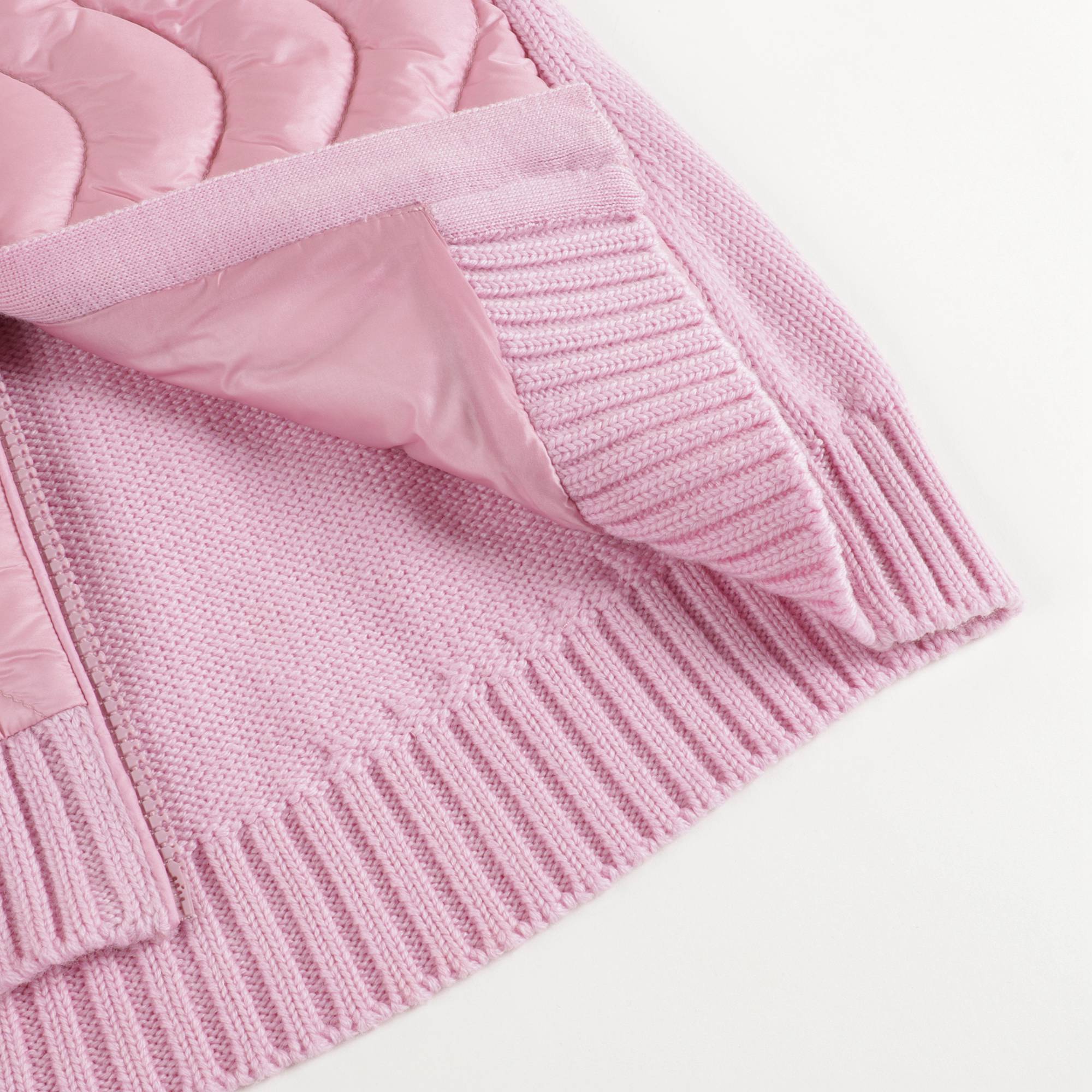 Girls Dark Pink Virgin Wool Jacket