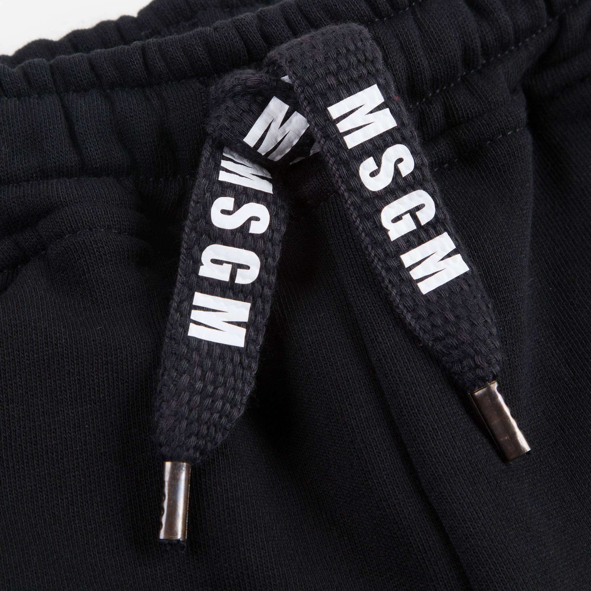 Girls Black Cotton Shorts