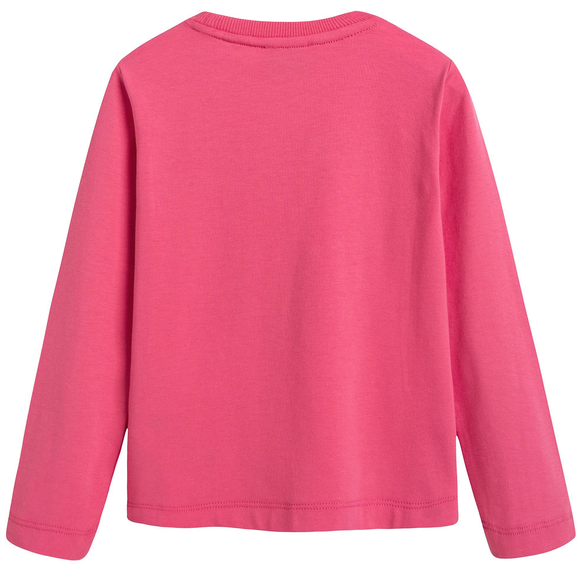 Girls Coral Pink Teddy Top