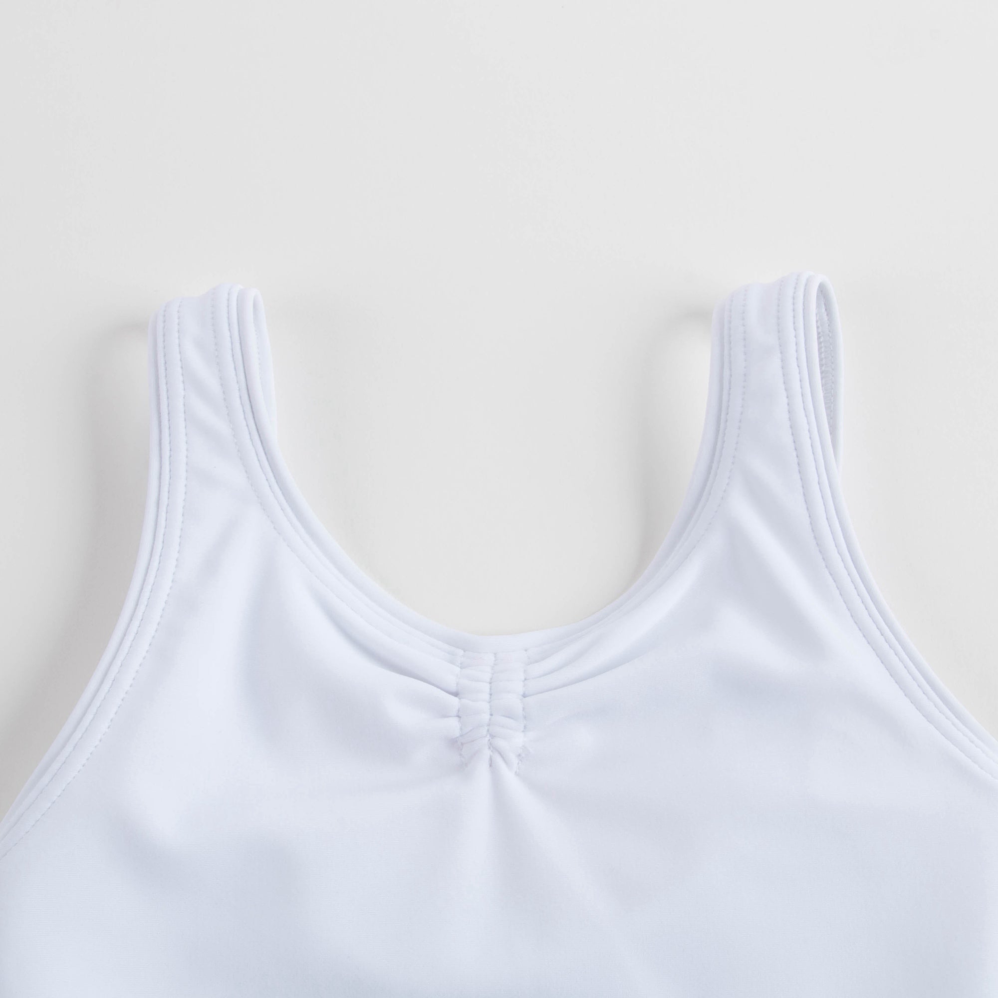 Girls White Ruched Tunic