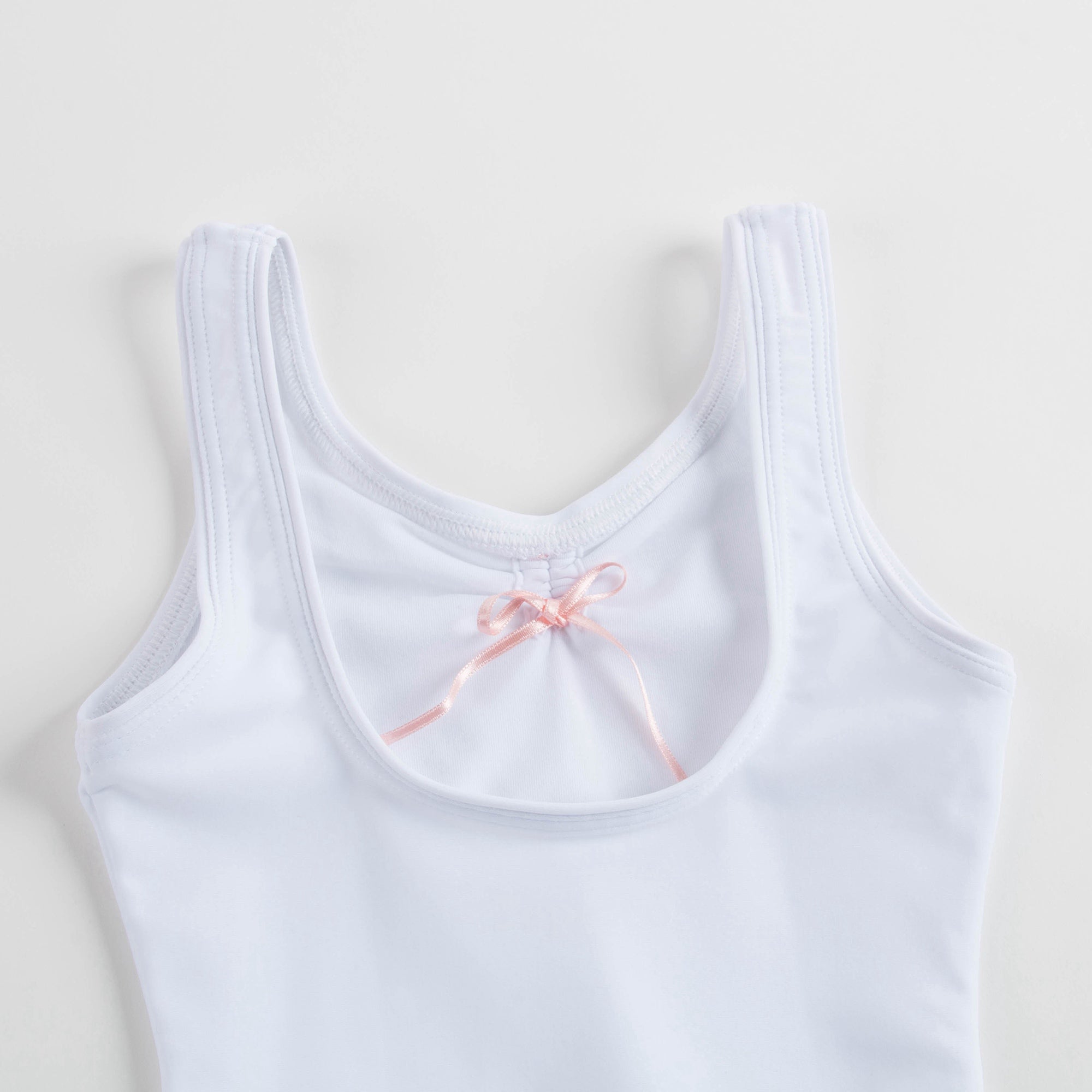 Girls White Ruched Tunic