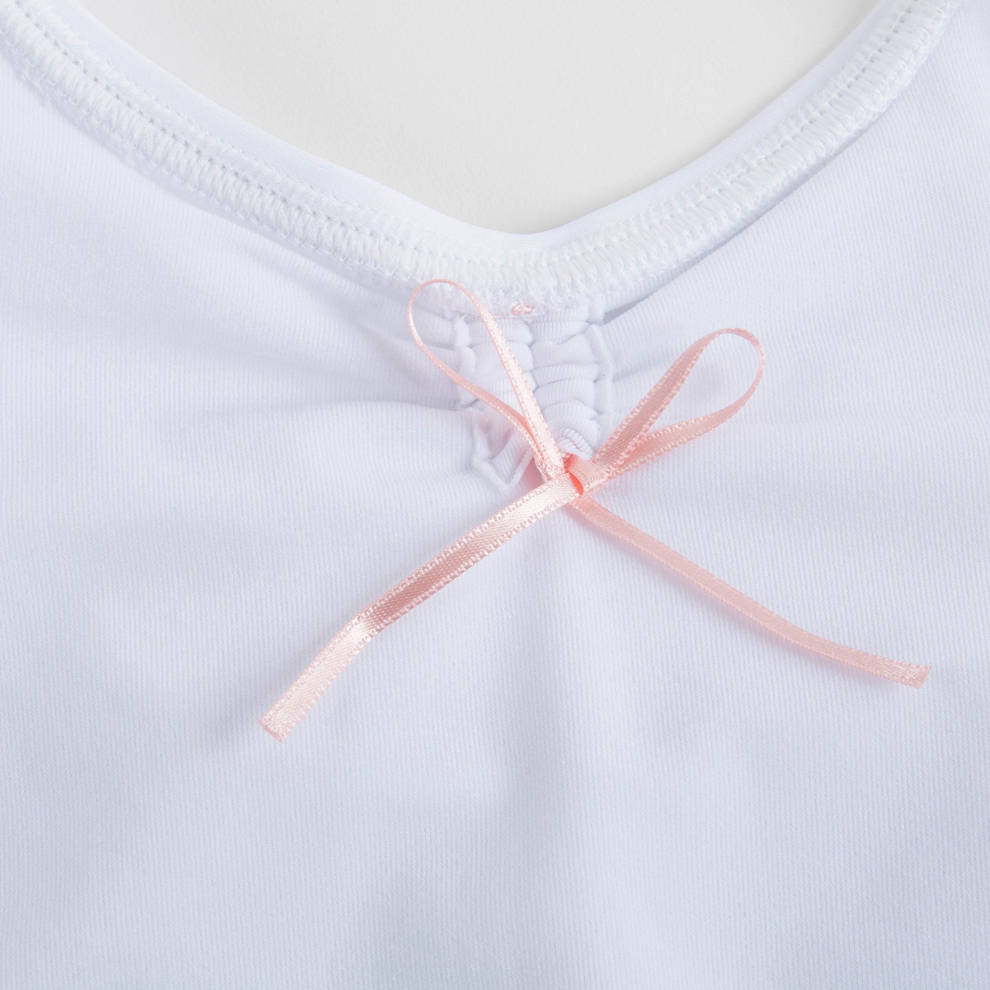 Girls White Ruched Tunic