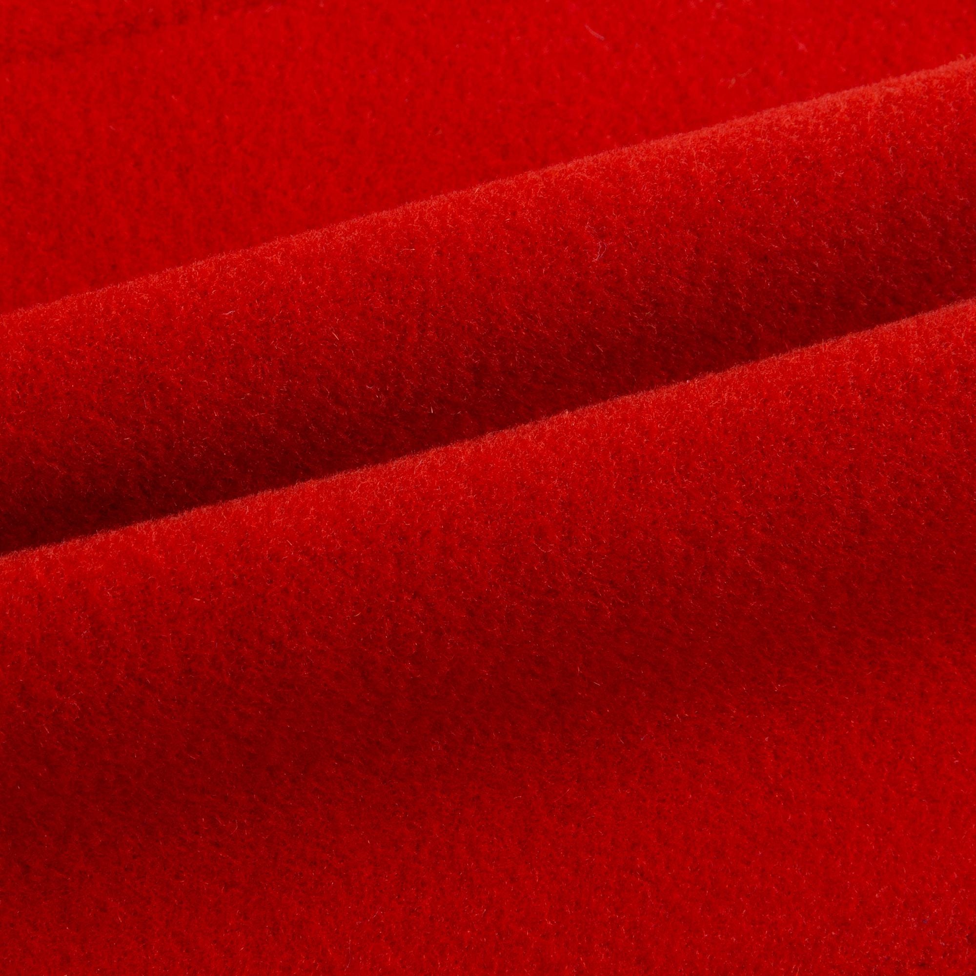 Girls Orange Red Wool Coat