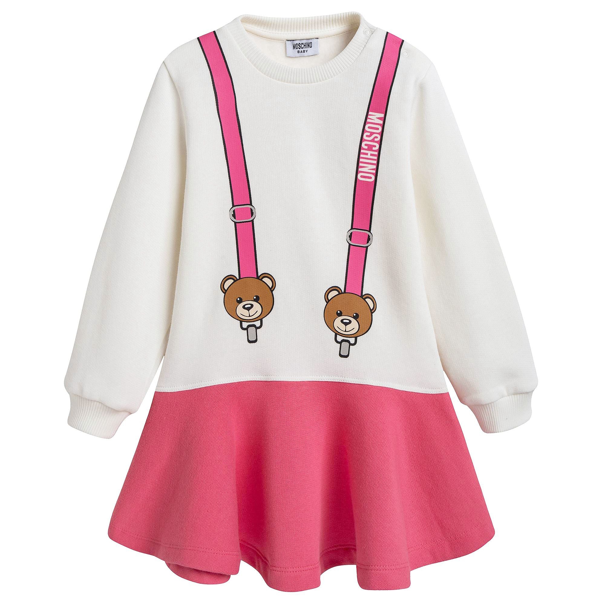 Baby Girls Ivory & Pink Toy Dress
