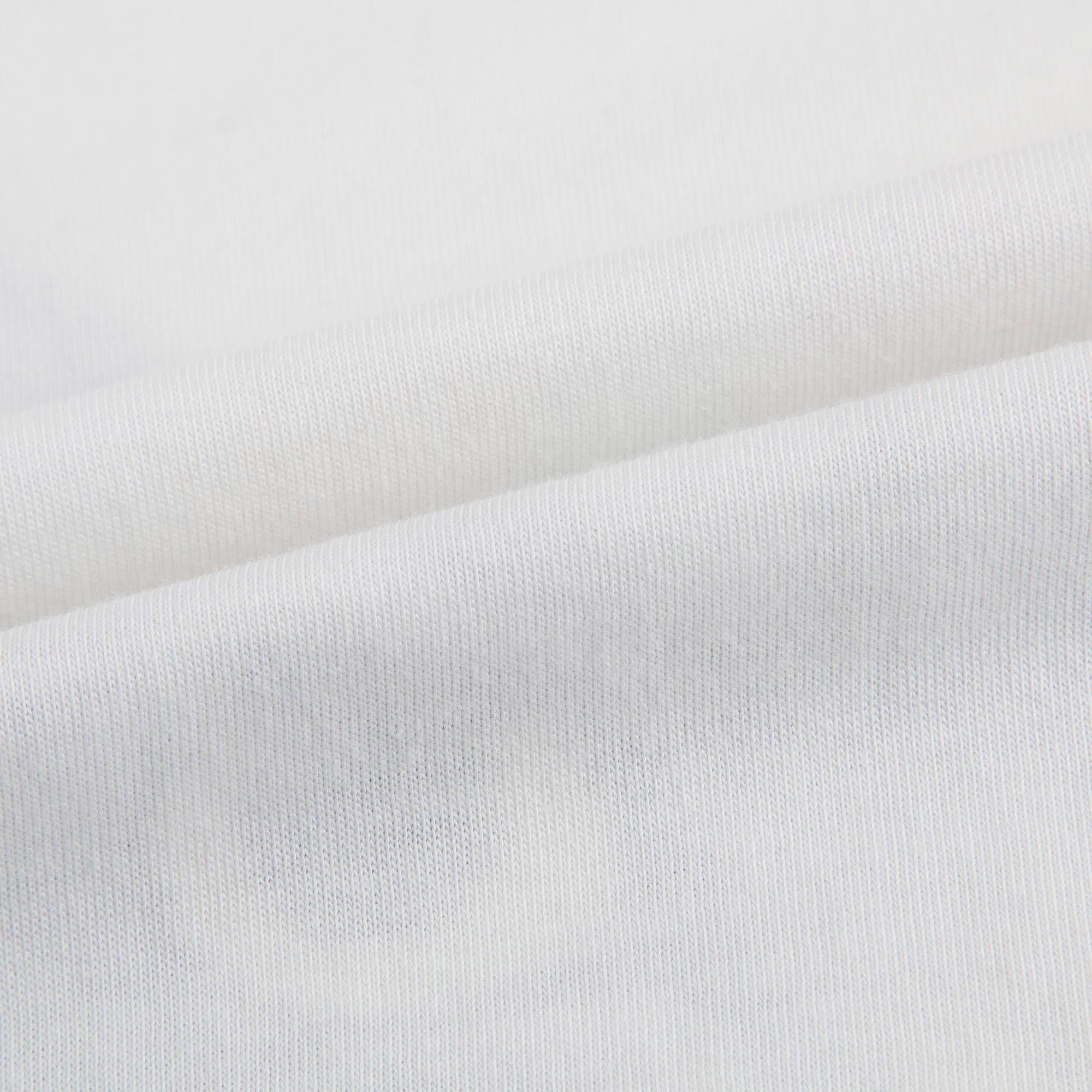 Girls White Cat Printed Trims Cotton T-Shirt