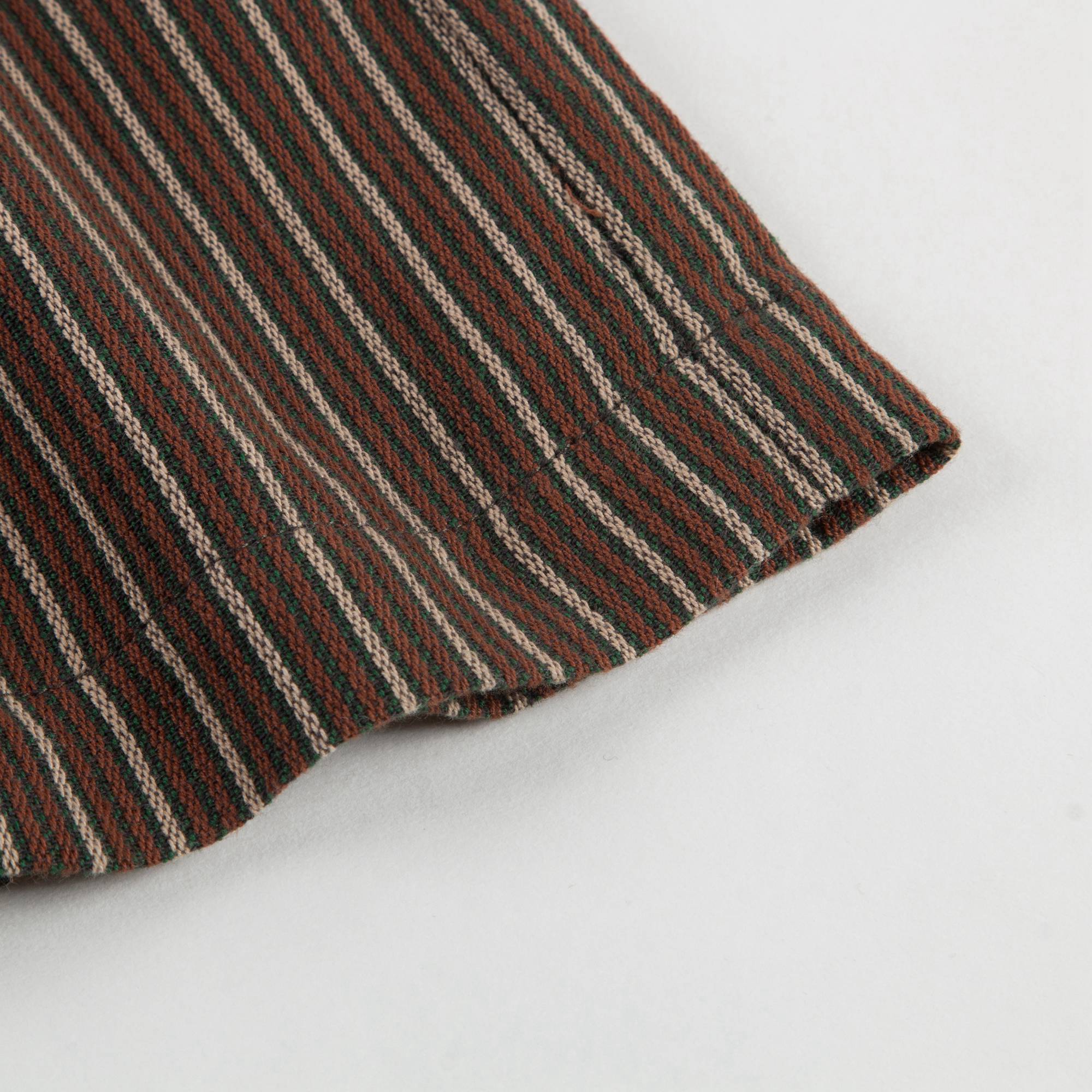 Baby Girls Brown & Green Striped Dress