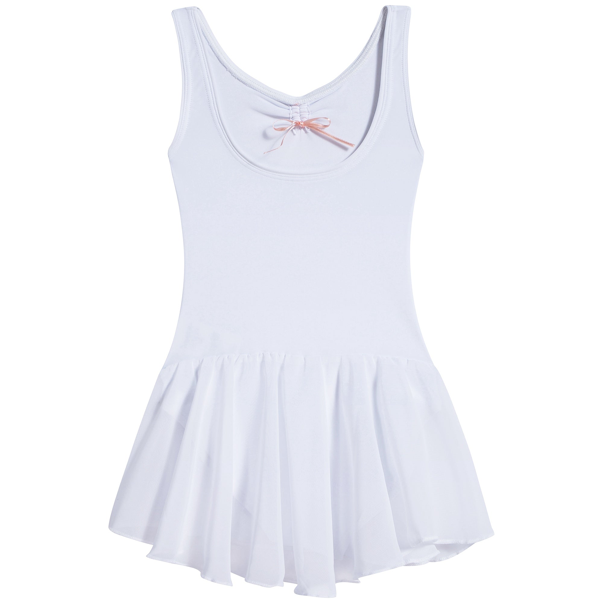 Girls White Ruched Tunic