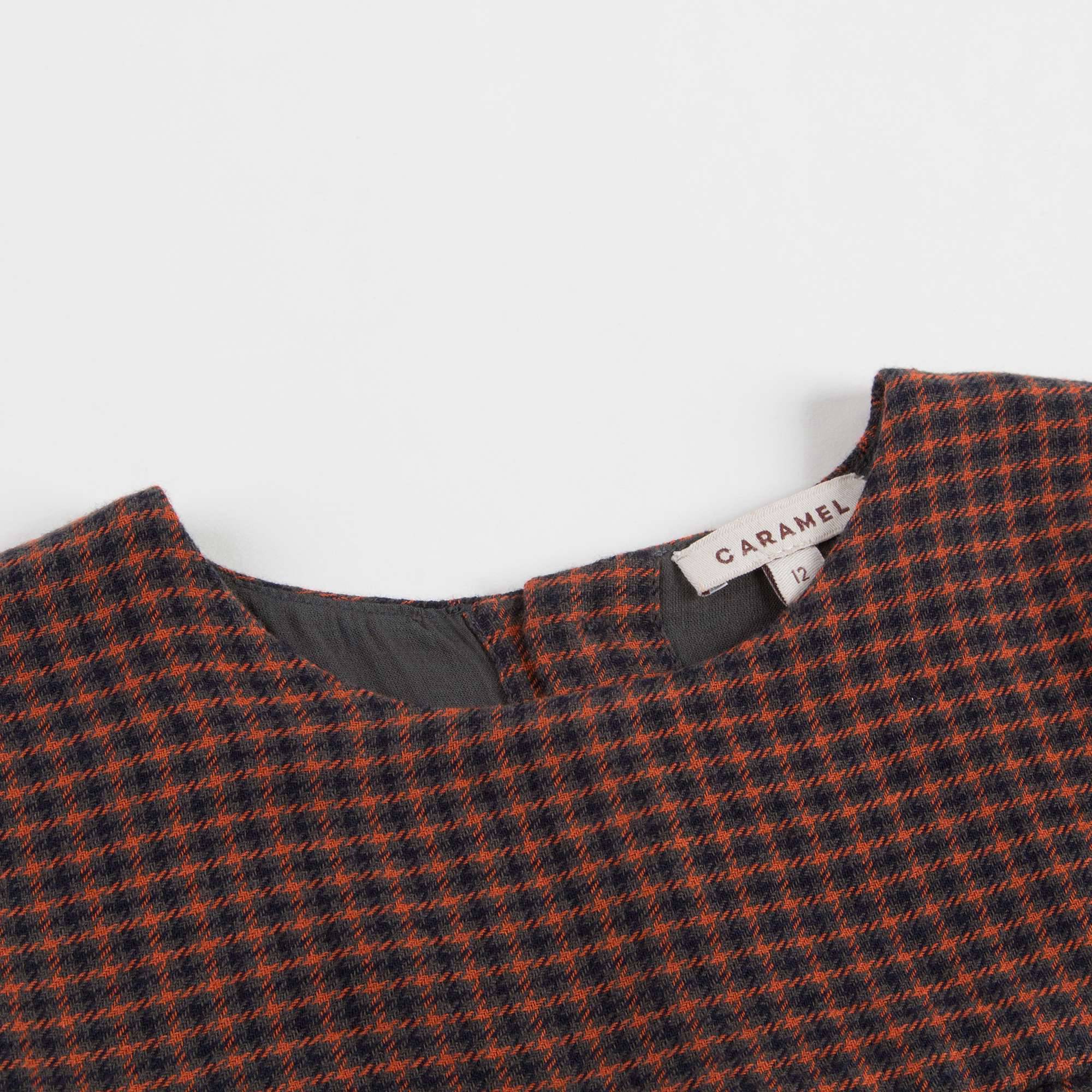 Baby Girls Orange Check Dress