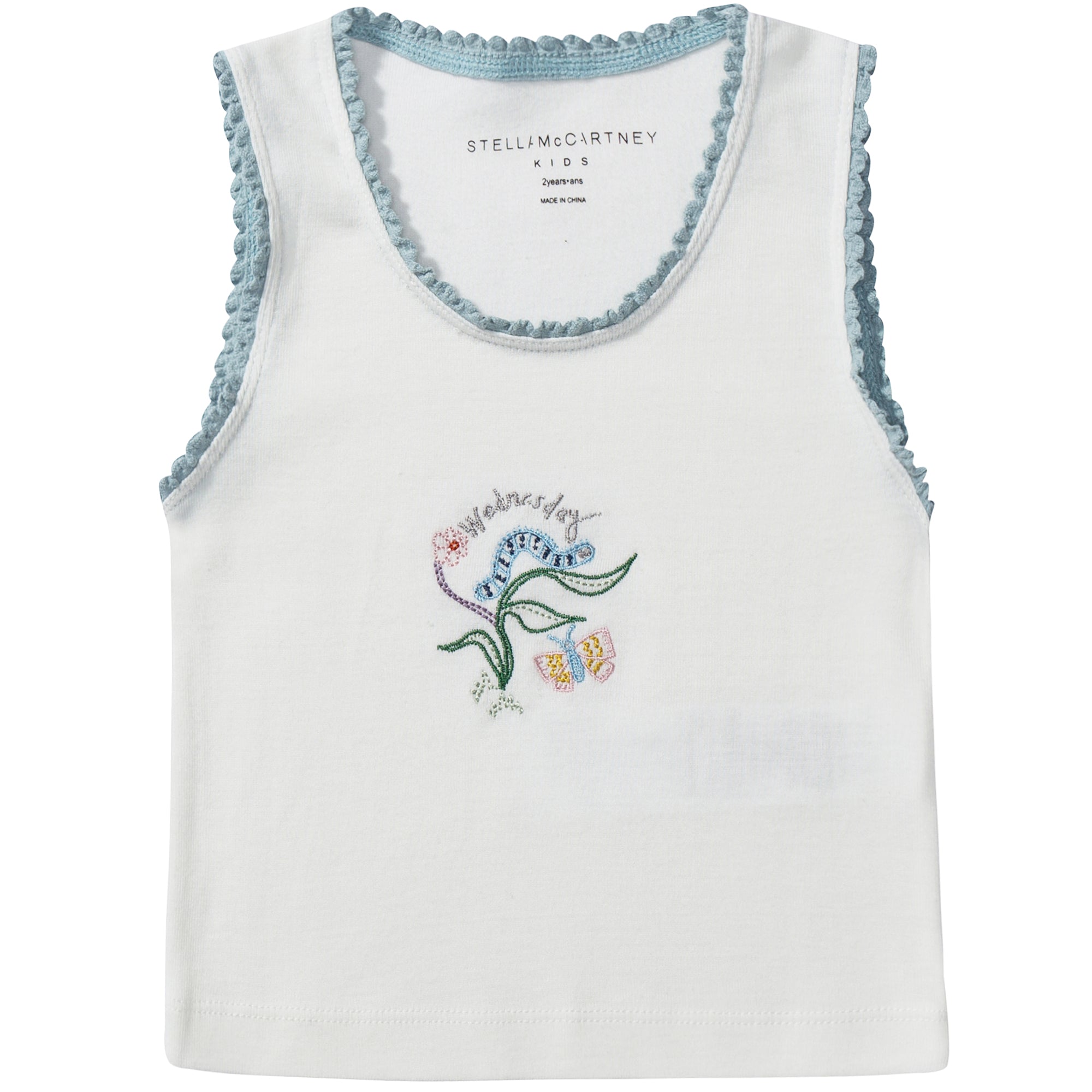 Girls White Organic Cotton  Vests 7 Pack Gift Set