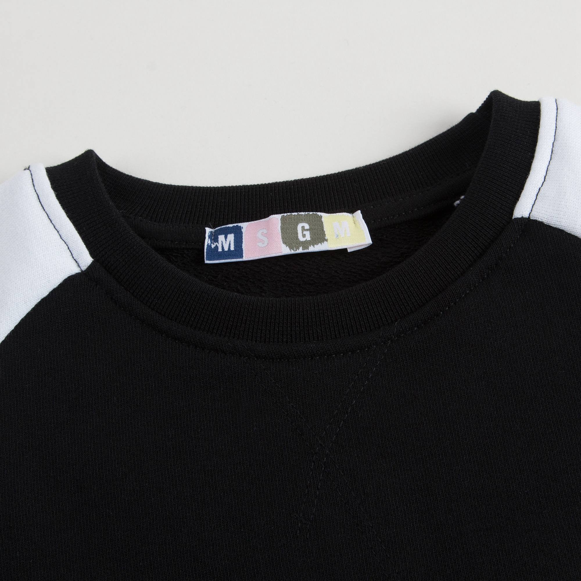 Boys Black Short Sleeve Logo Sweatshirt