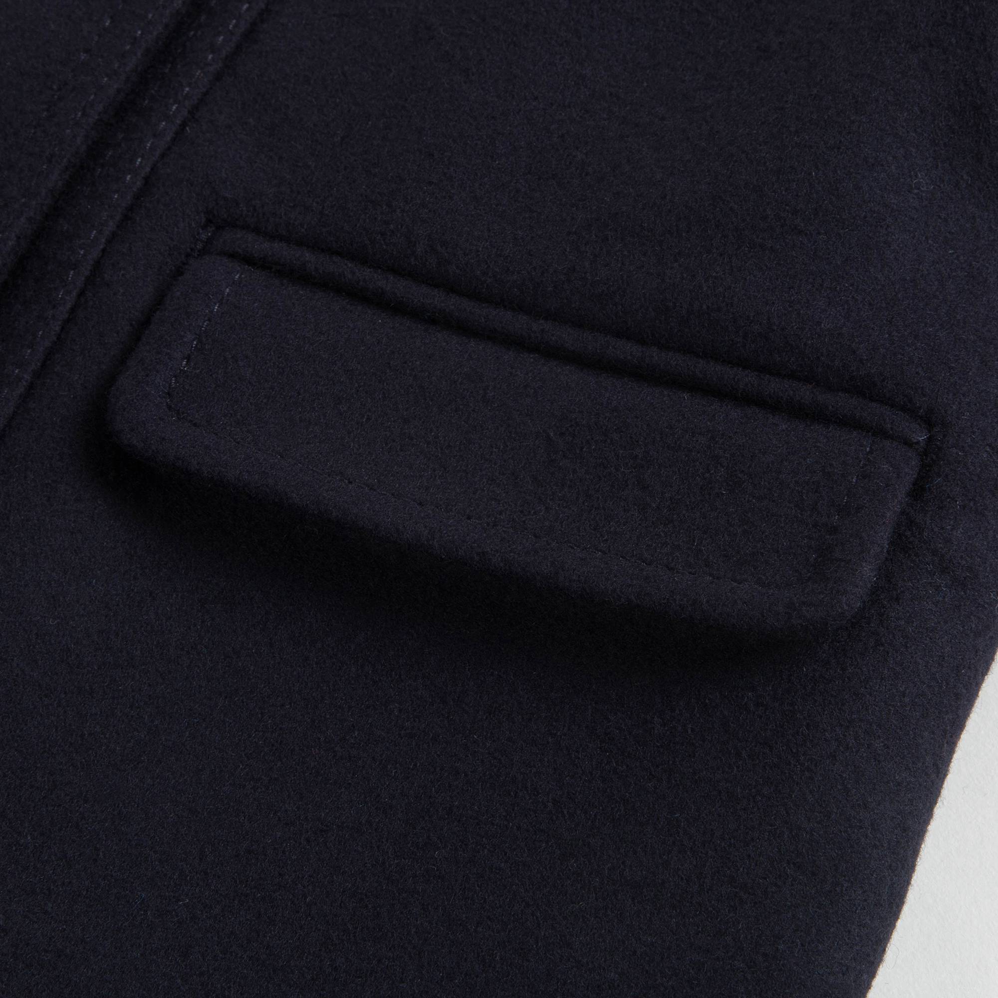 Baby Girls Navy Virgin Wool Coat
