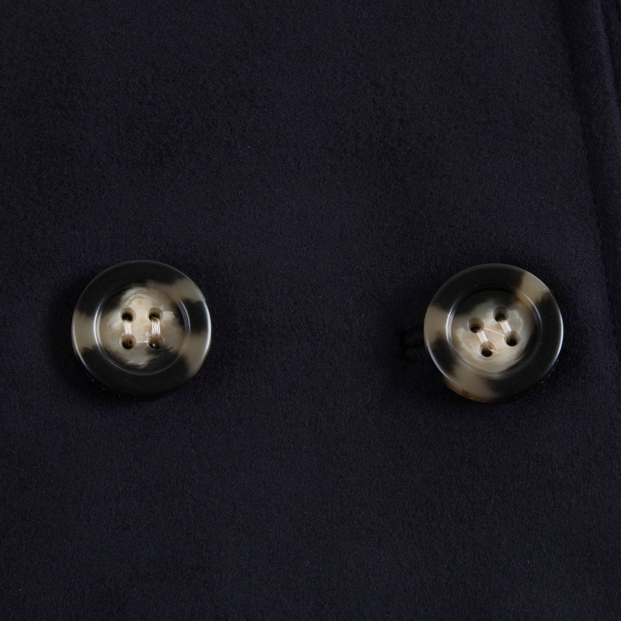 Girls Navy Virgin Wool Coat