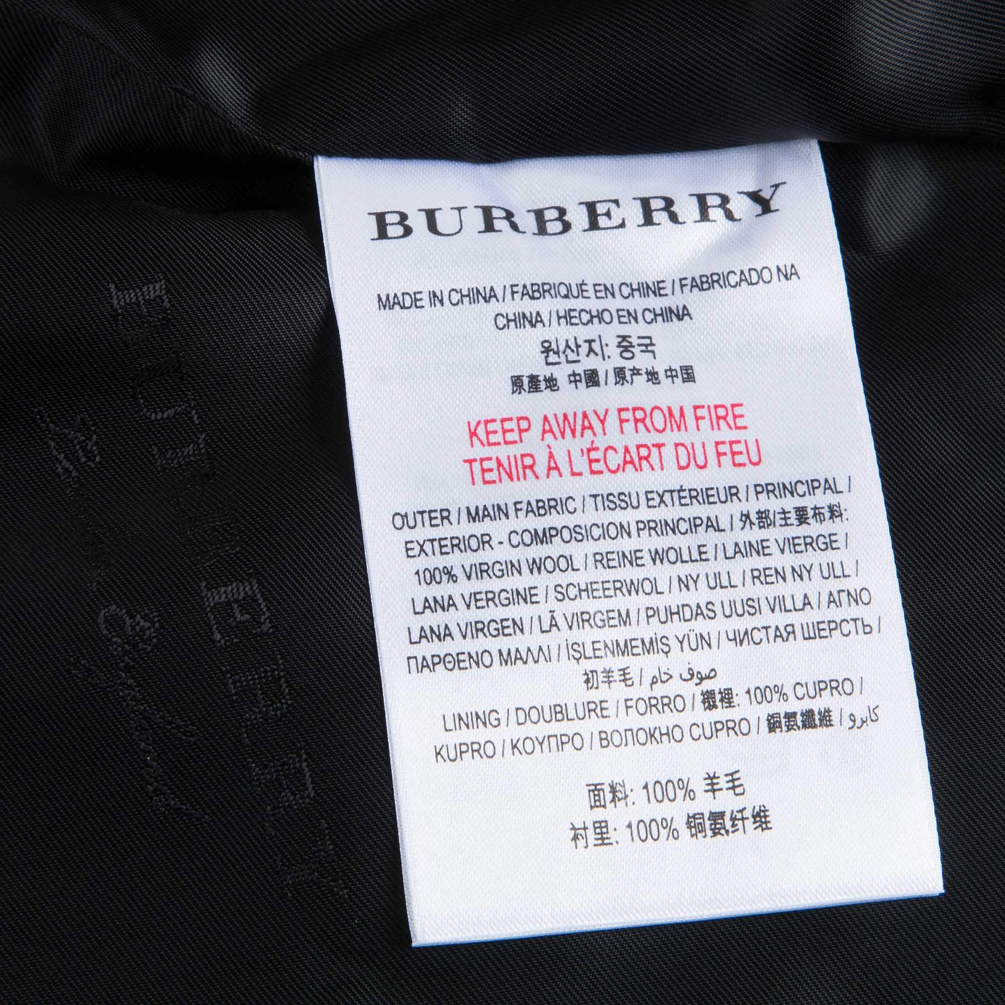 Girls Navy Virgin Wool Coat