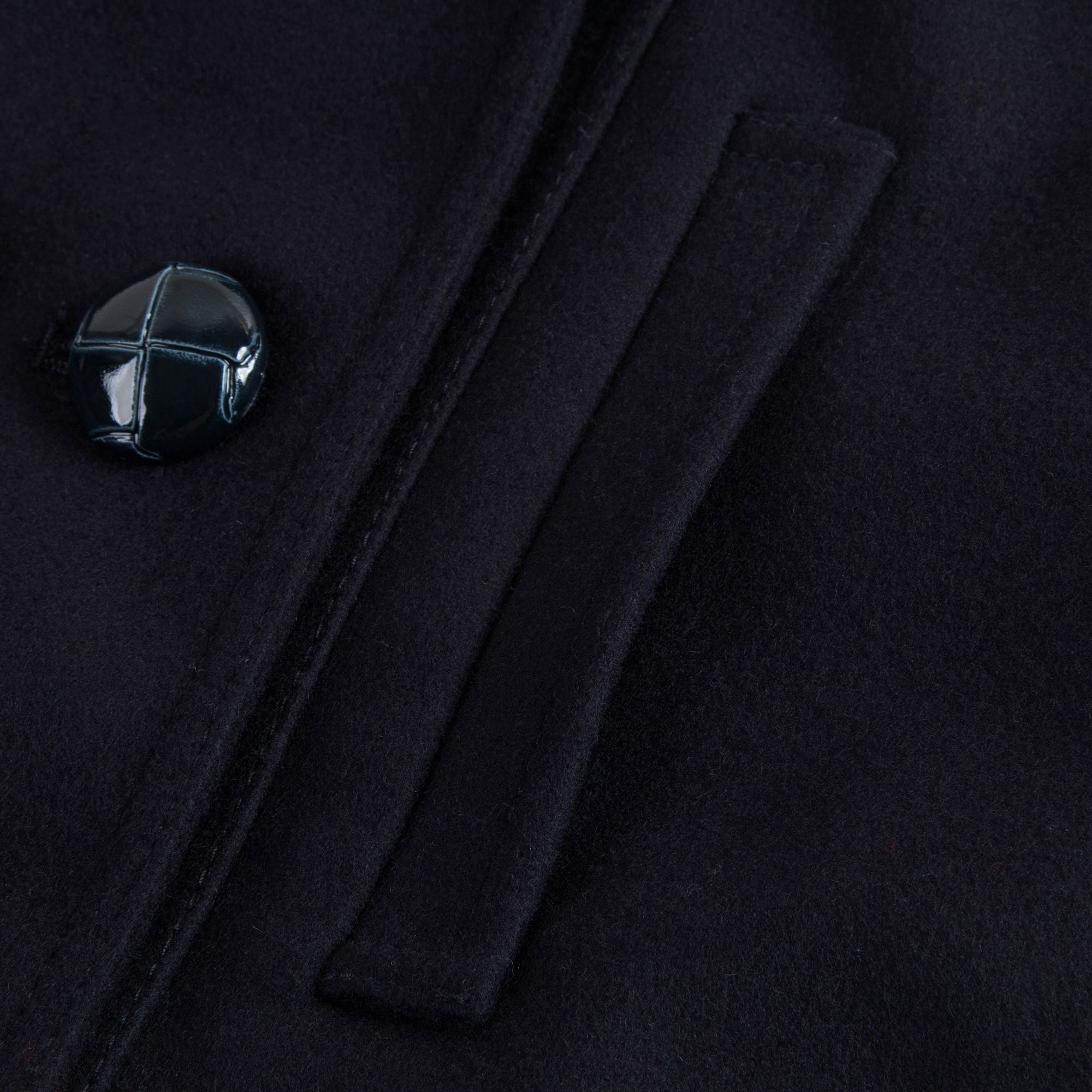 Baby Girls Navy Virgin Wool Coat